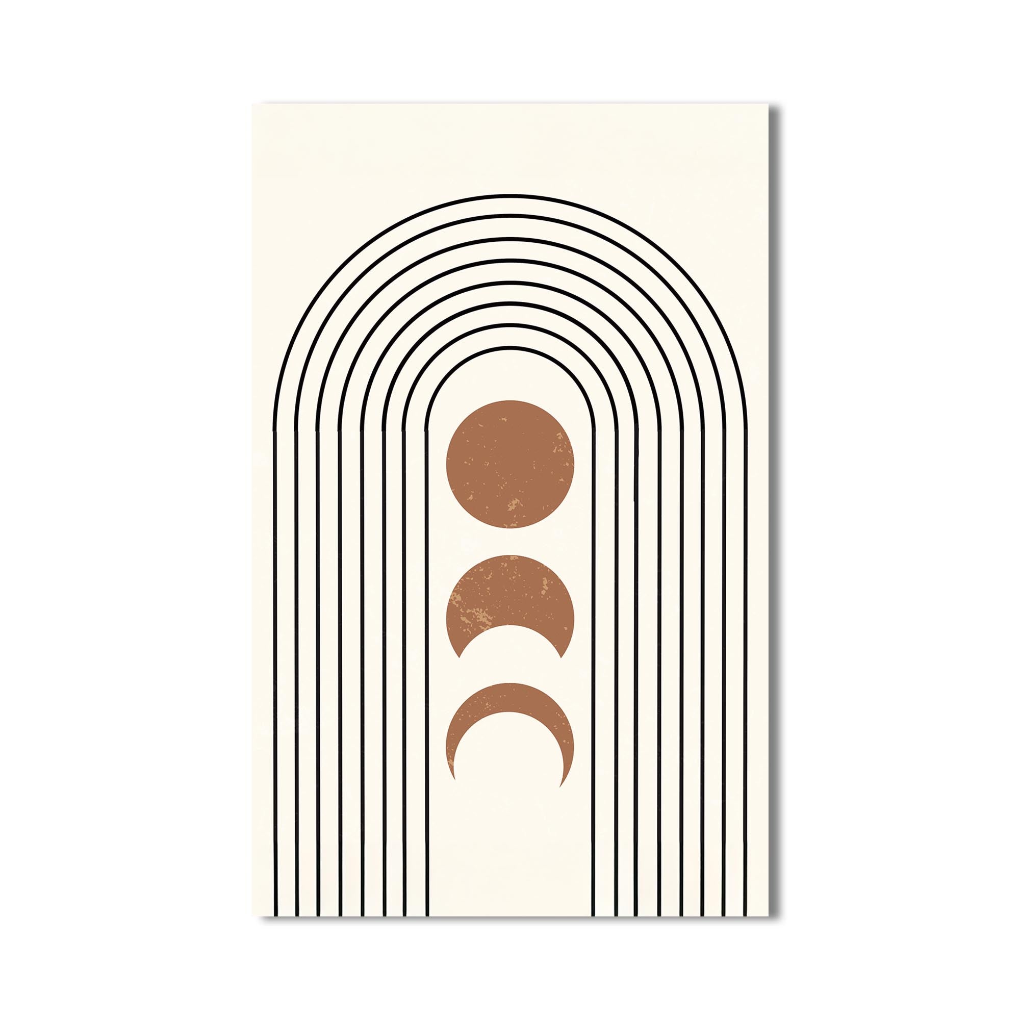 Artronauts Glass Print Lunar Arc Phases– Bohemian Tempered Glass Wall Art