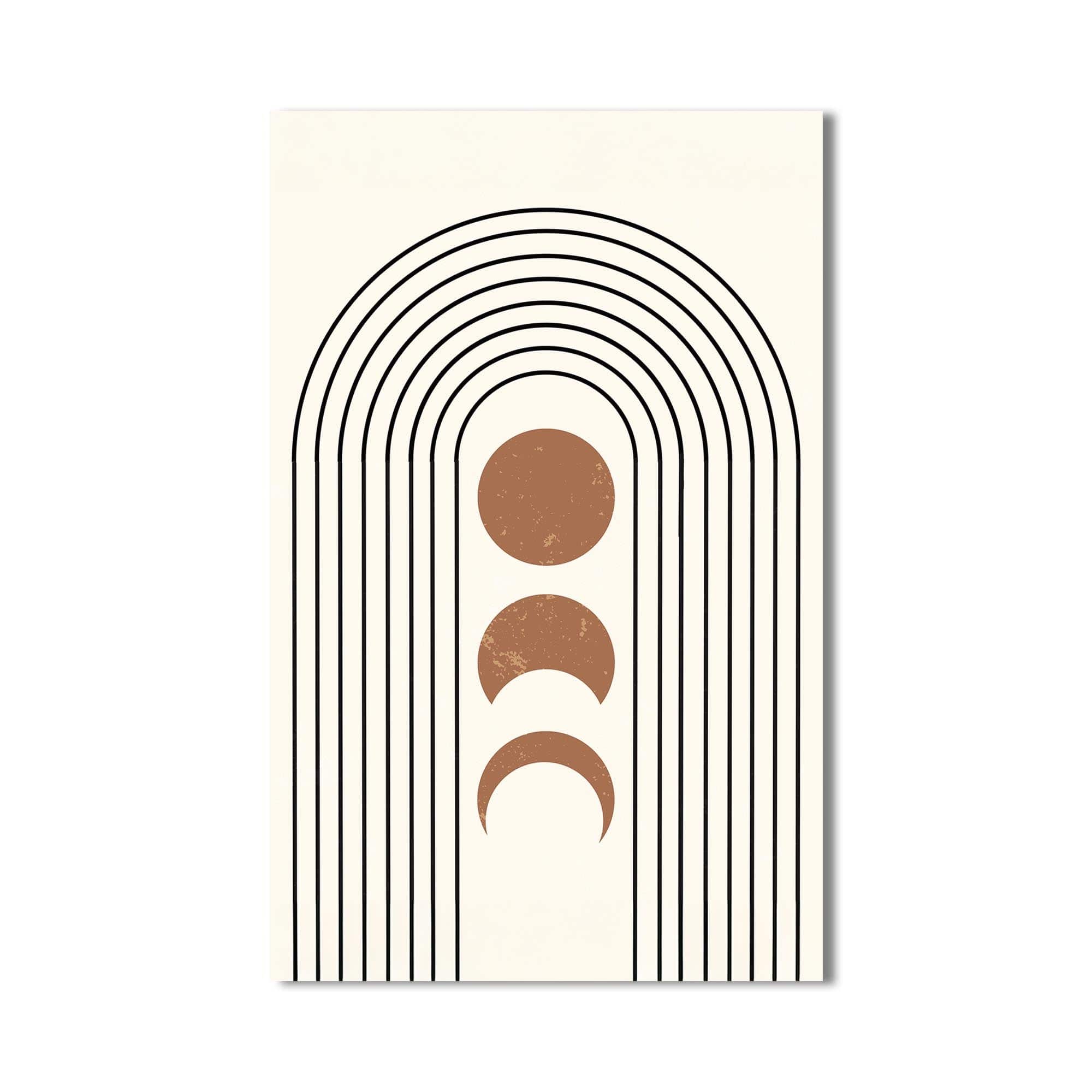 Artronauts Glass Print Lunar Arc Phases– Bohemian Tempered Glass Wall Art