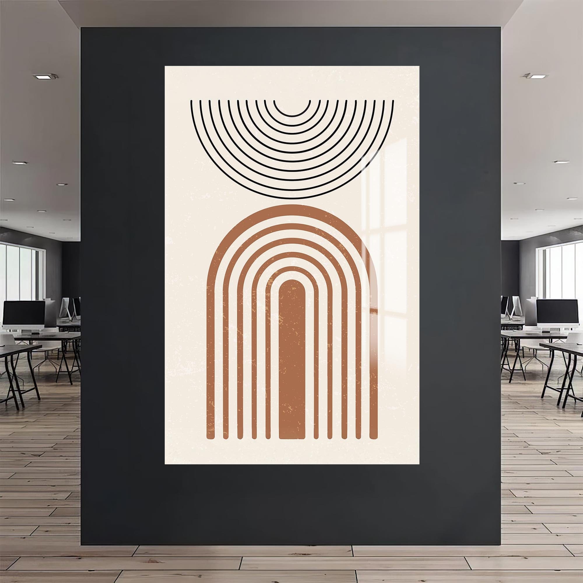 Artronauts Glass Print Arc & Horizon Minimal– Bohemian Tempered Glass Wall Art