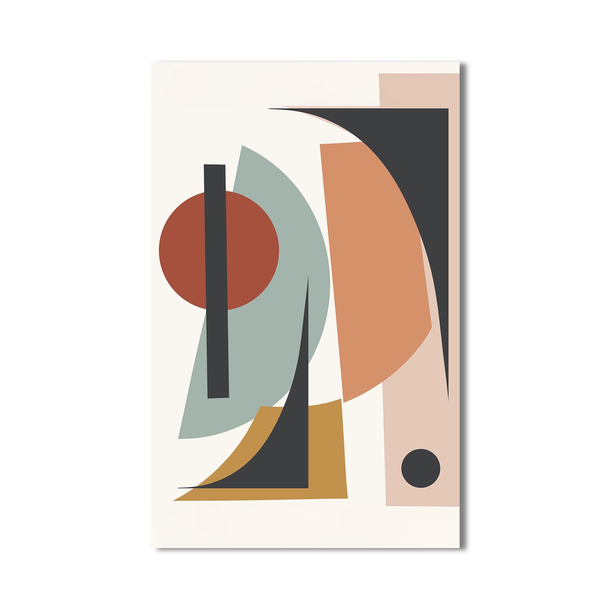 Retro Angle Composition – Bohemian Tempered Glass Wall Art