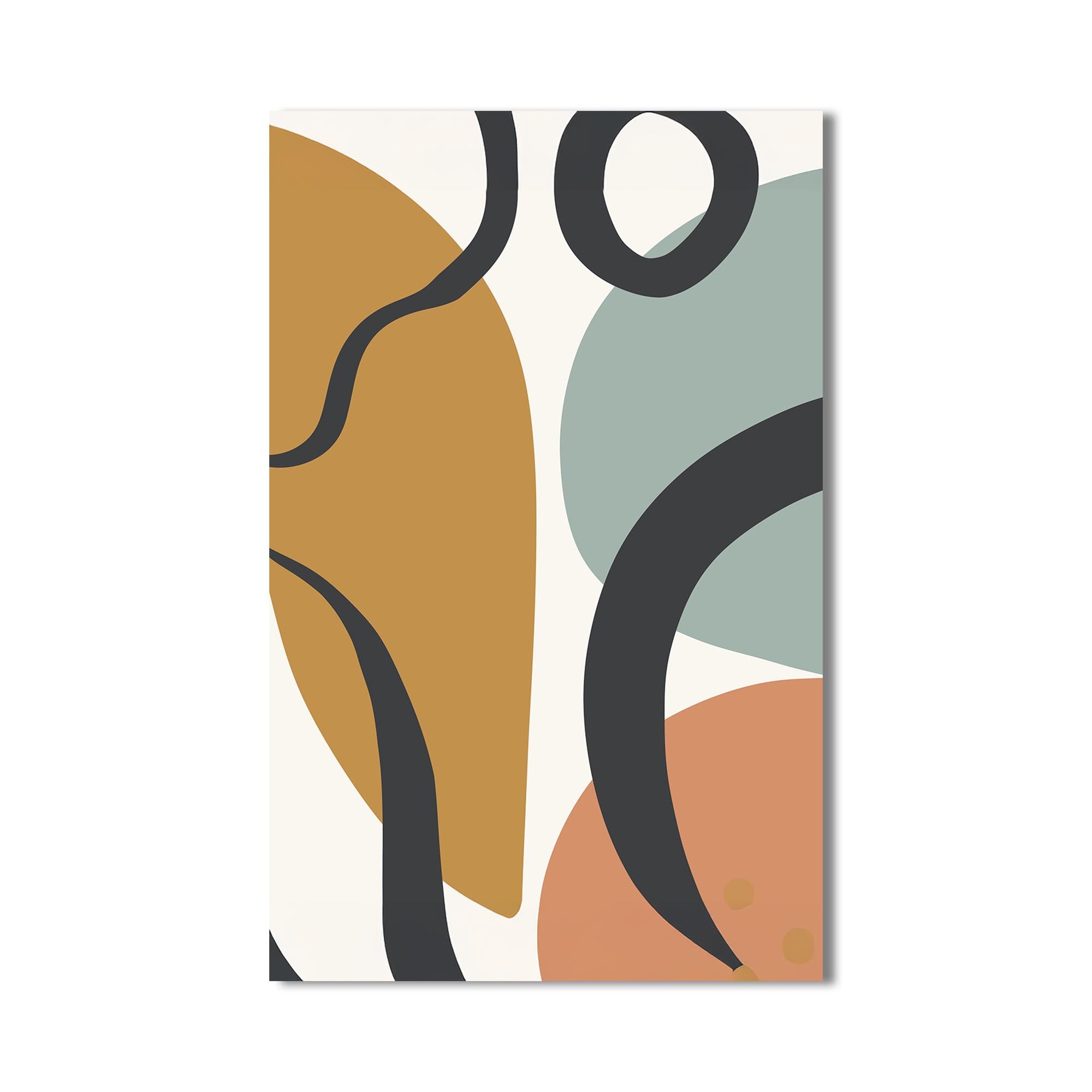 Organic Curves Harmony – Bohemian Tempered Glass Wall Art