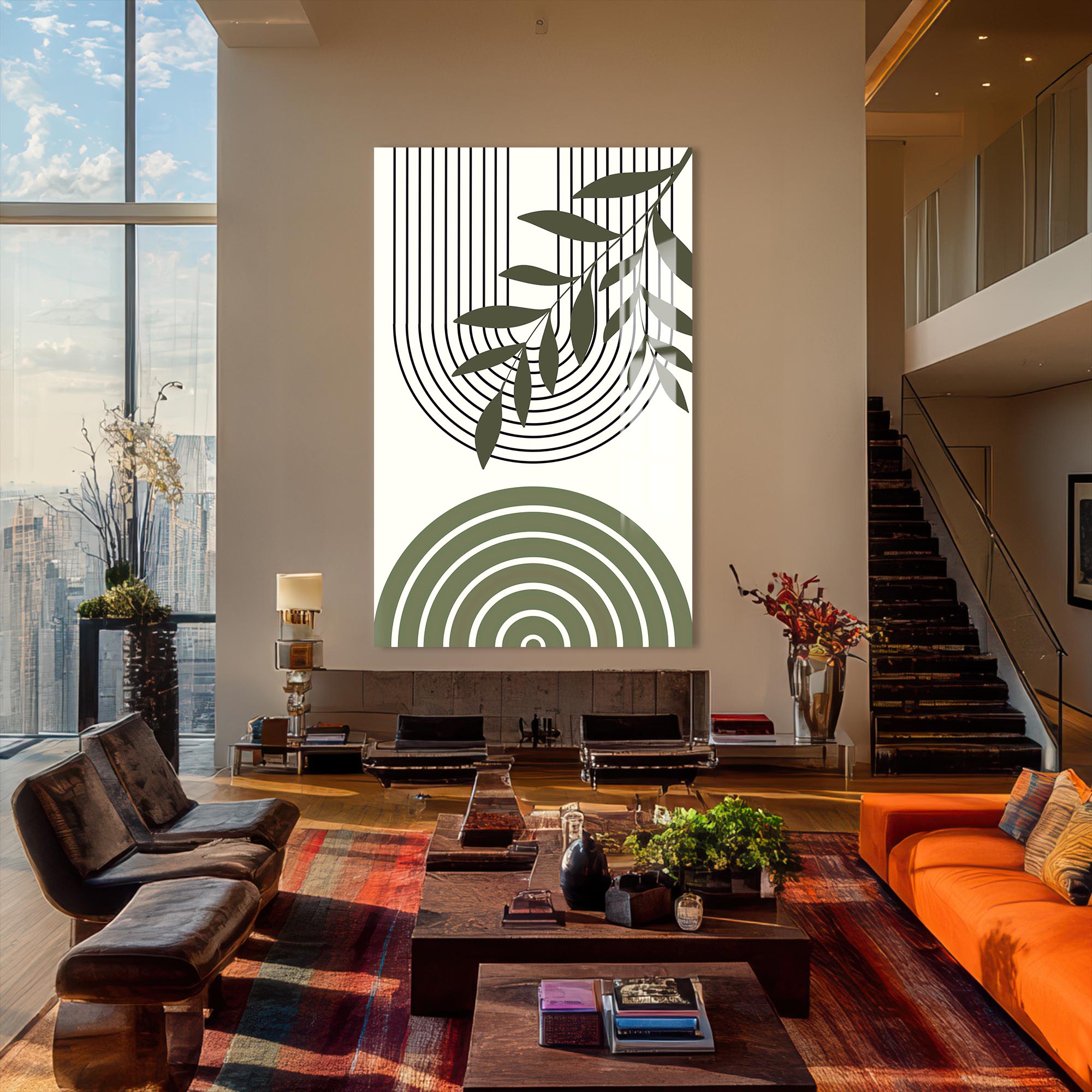 Botanical Arches Duo – Bohemian Tempered Glass Wall Art