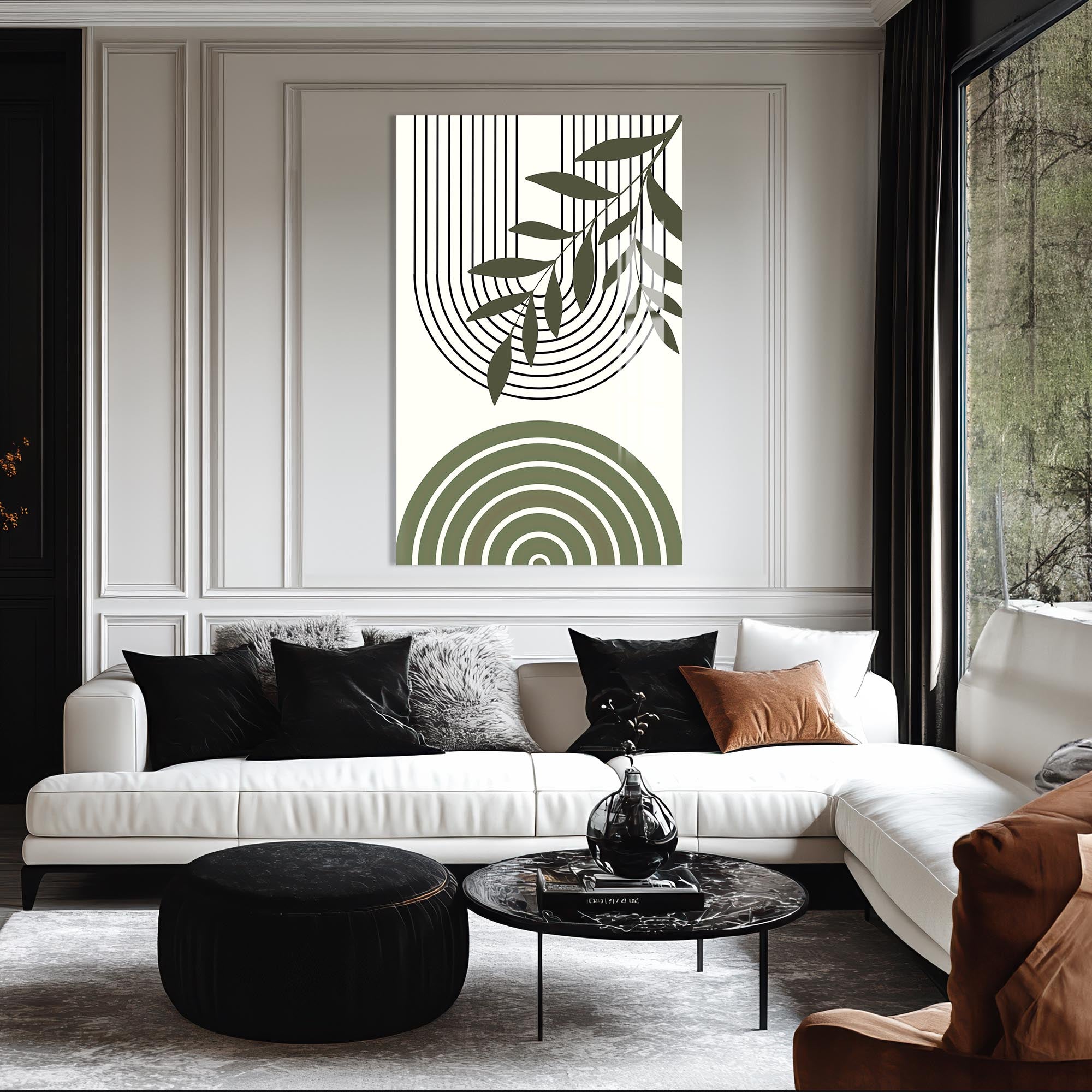 Botanical Arches Duo – Bohemian Tempered Glass Wall Art