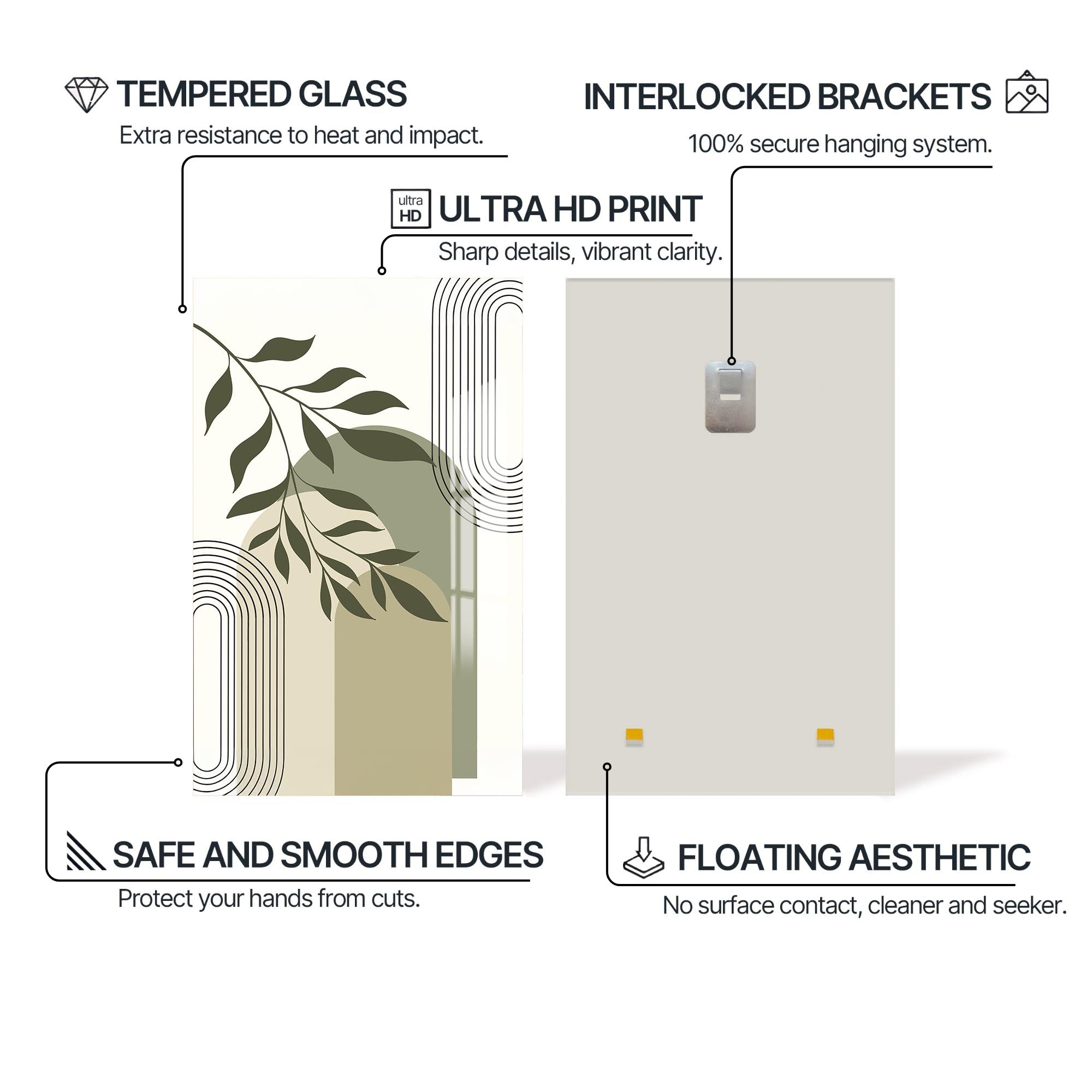 Artronauts Glass Print Garden Arc Composition– Bohemian Tempered Glass Wall Art