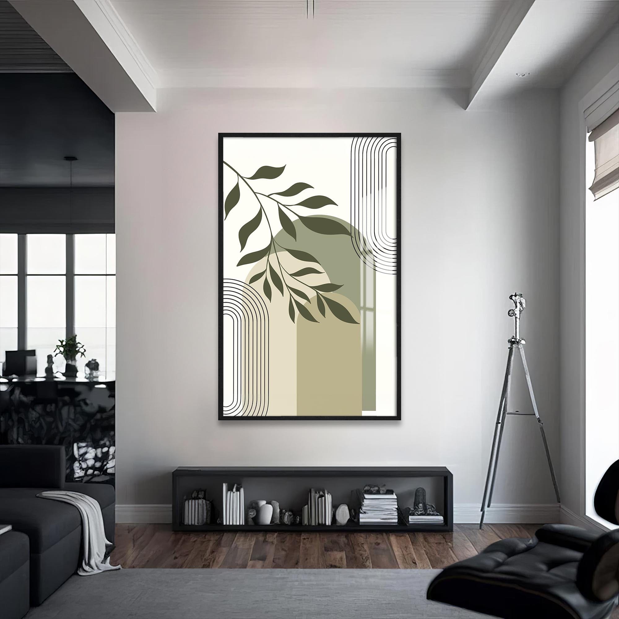 Artronauts Glass Print S | 72x46 cm | 28.3"x18.1" / Black Garden Arc Composition– Bohemian Tempered Glass Wall Art