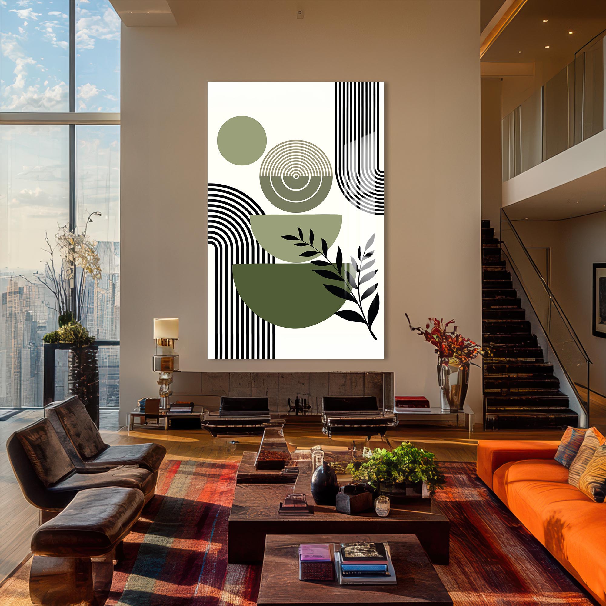 Tropical Colour Drift– Bohemian Tempered Glass Wall Art