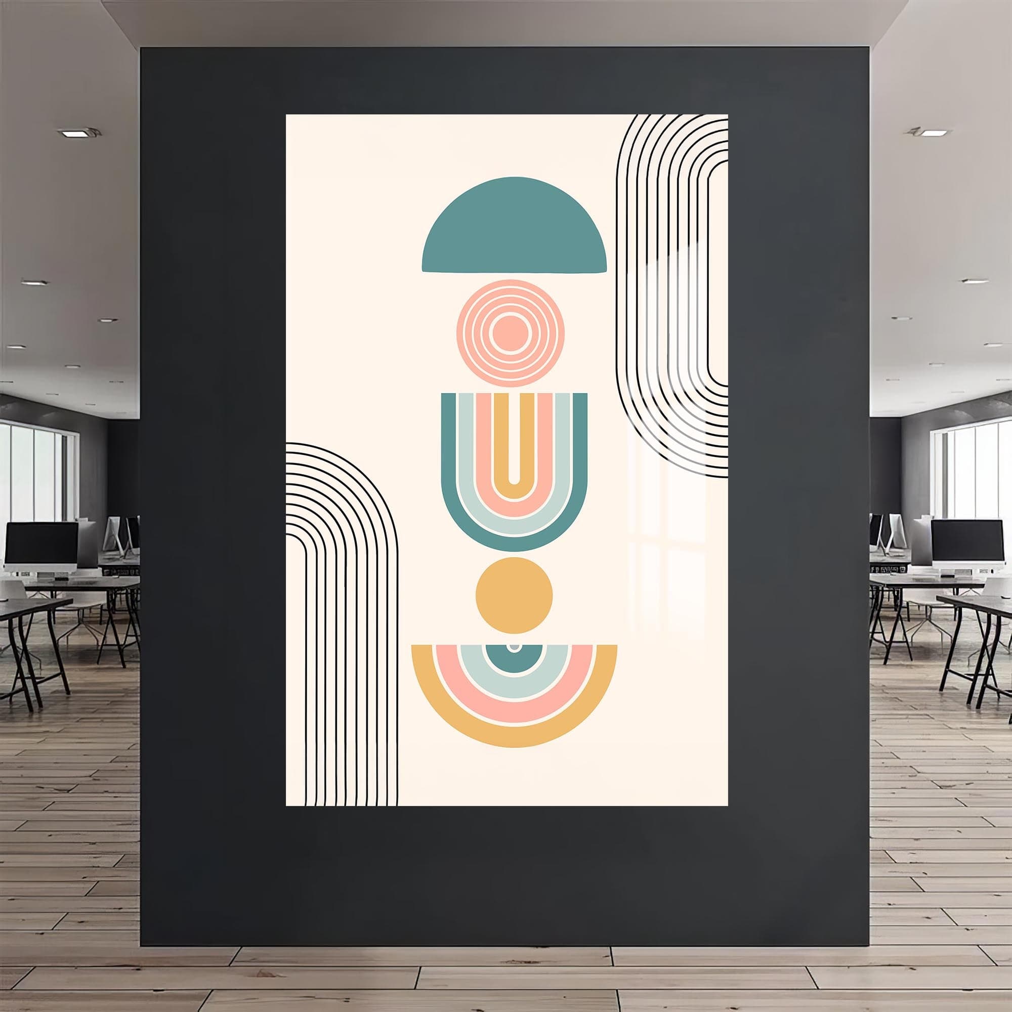 Artronauts Glass Print Terracotta Steps– Bohemian Tempered Glass Wall Art