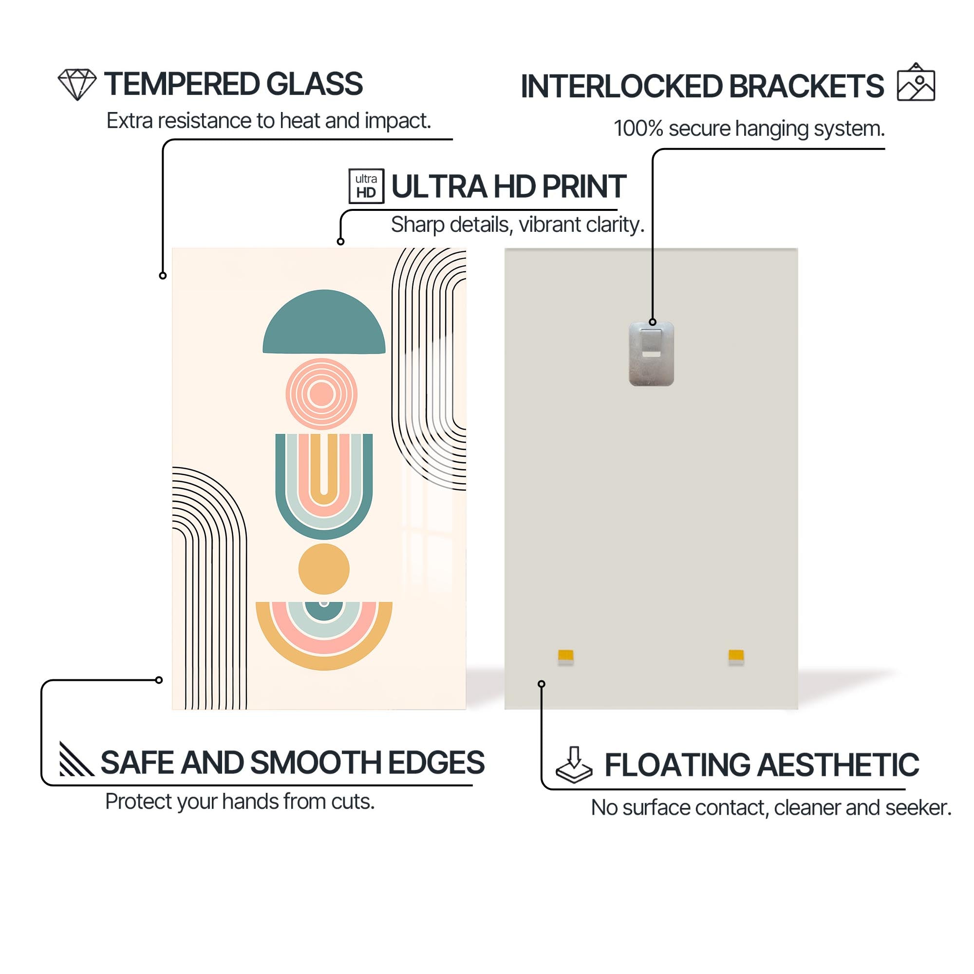 Terracotta Steps– Bohemian Tempered Glass Wall Art