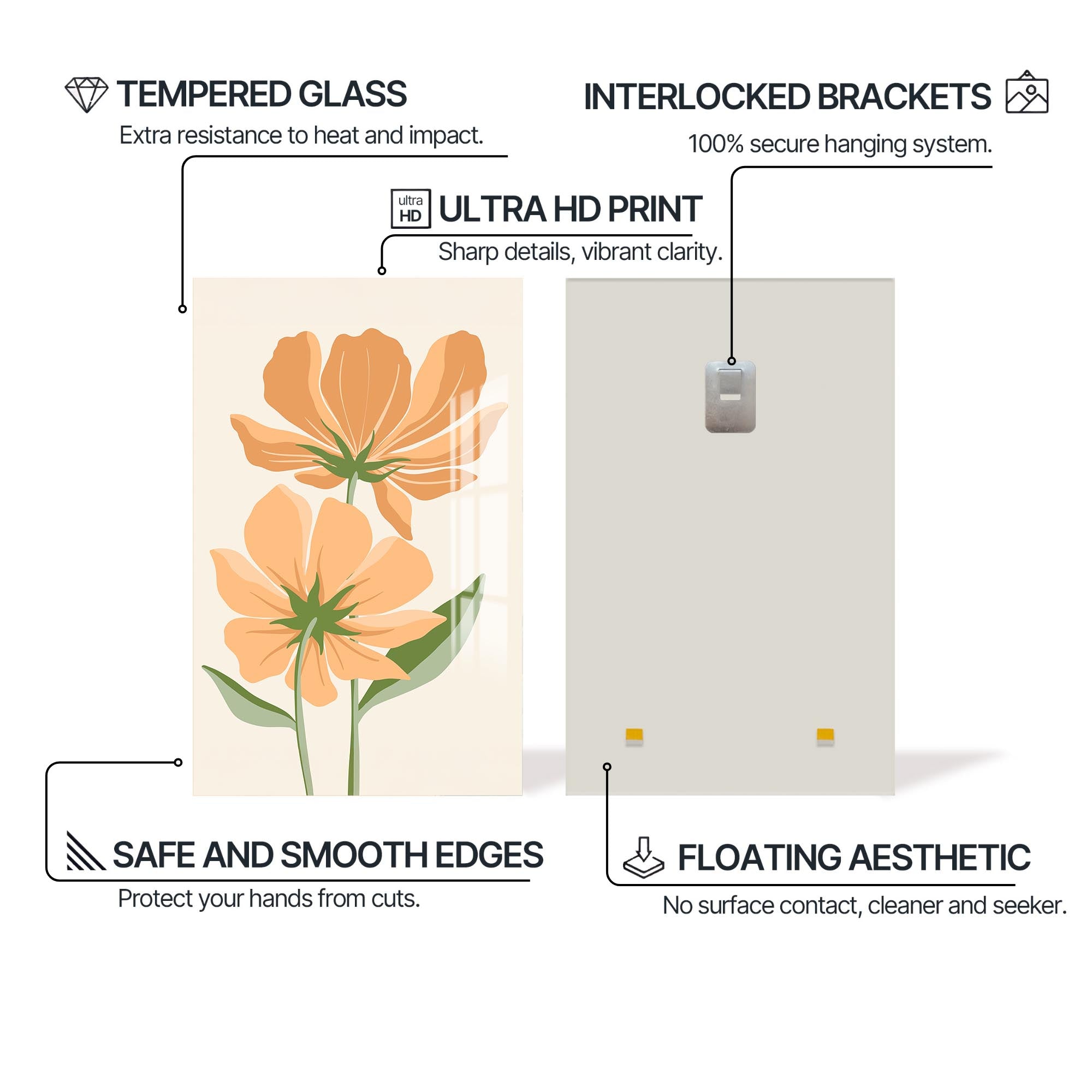 Modern Totem– Bohemian Tempered Glass Wall Art