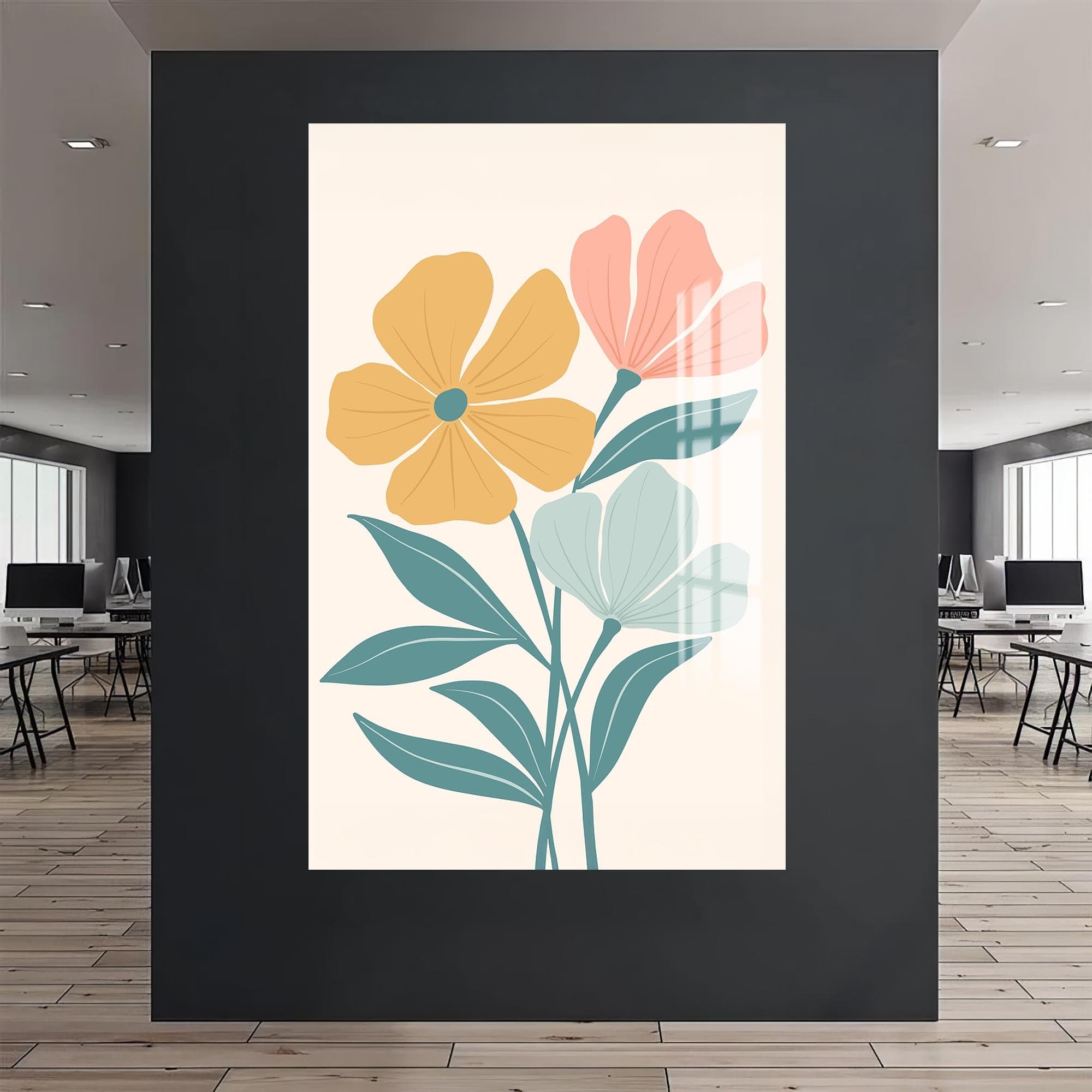 Artronauts Glass Print Soft Garden Harmony– Bohemian Tempered Glass Wall Art