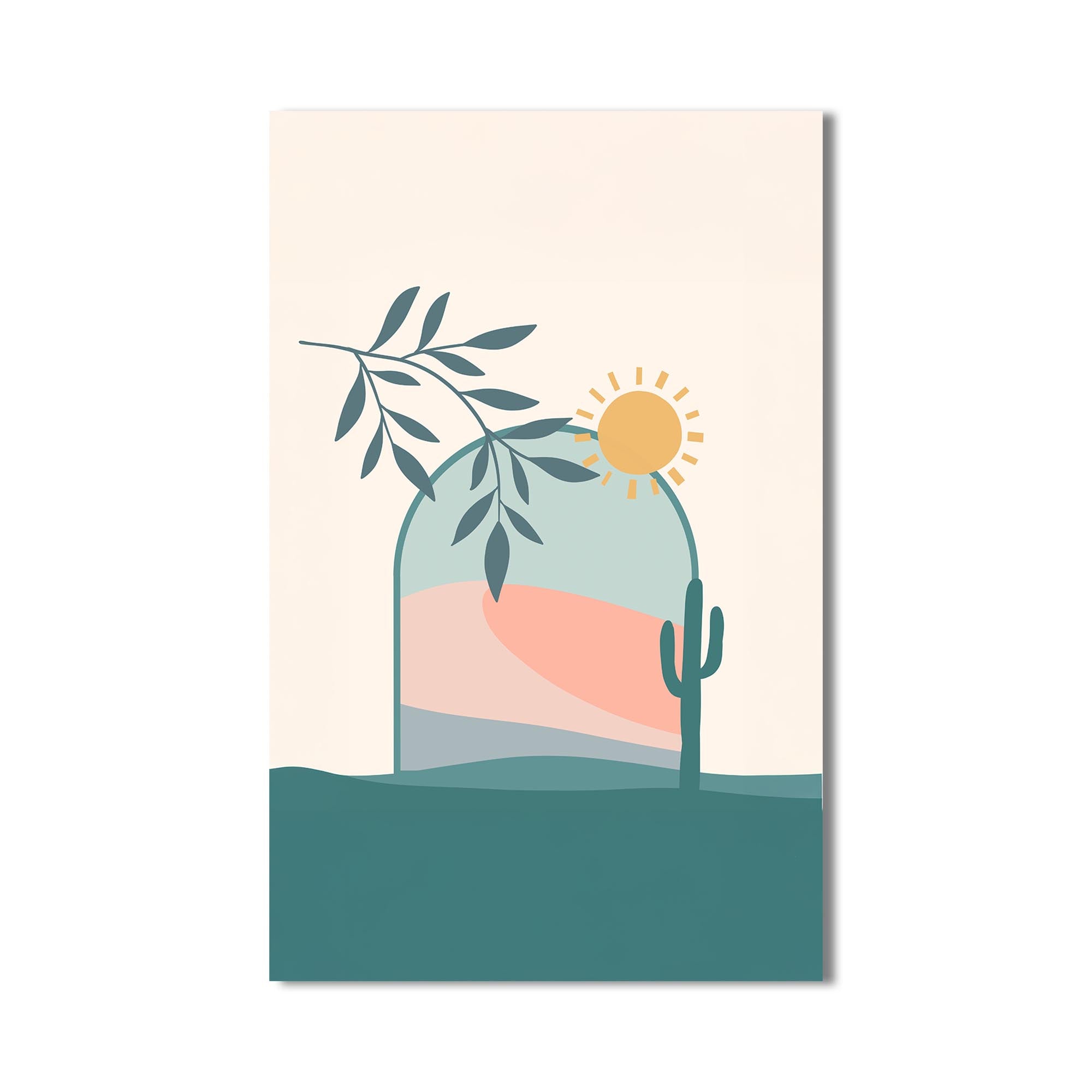 Desert Archscape– Bohemian Tempered Glass Wall Art