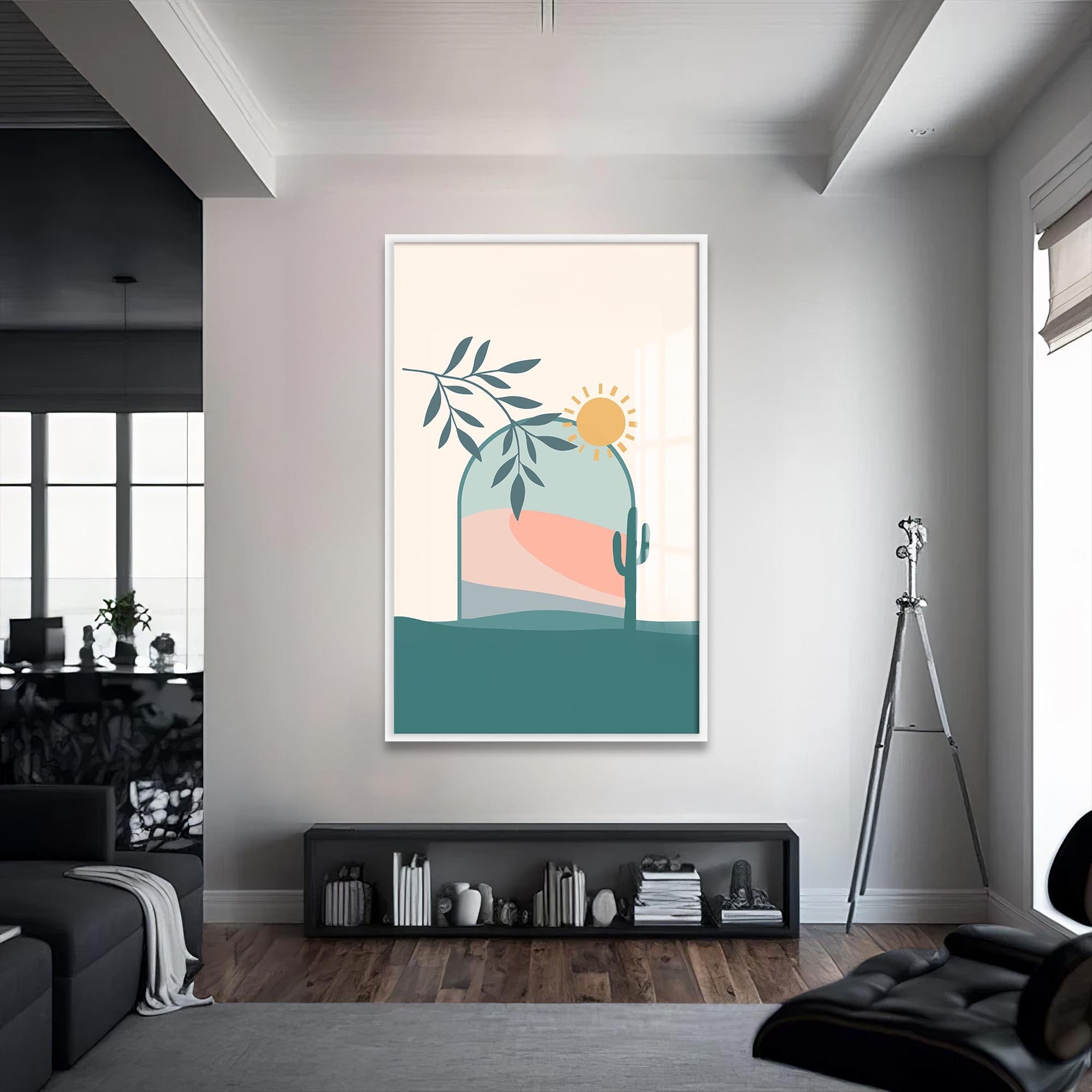 Artronauts Glass Print S | 72x46 cm | 28.3"x18.1" / White Desert Archscape– Bohemian Tempered Glass Wall Art