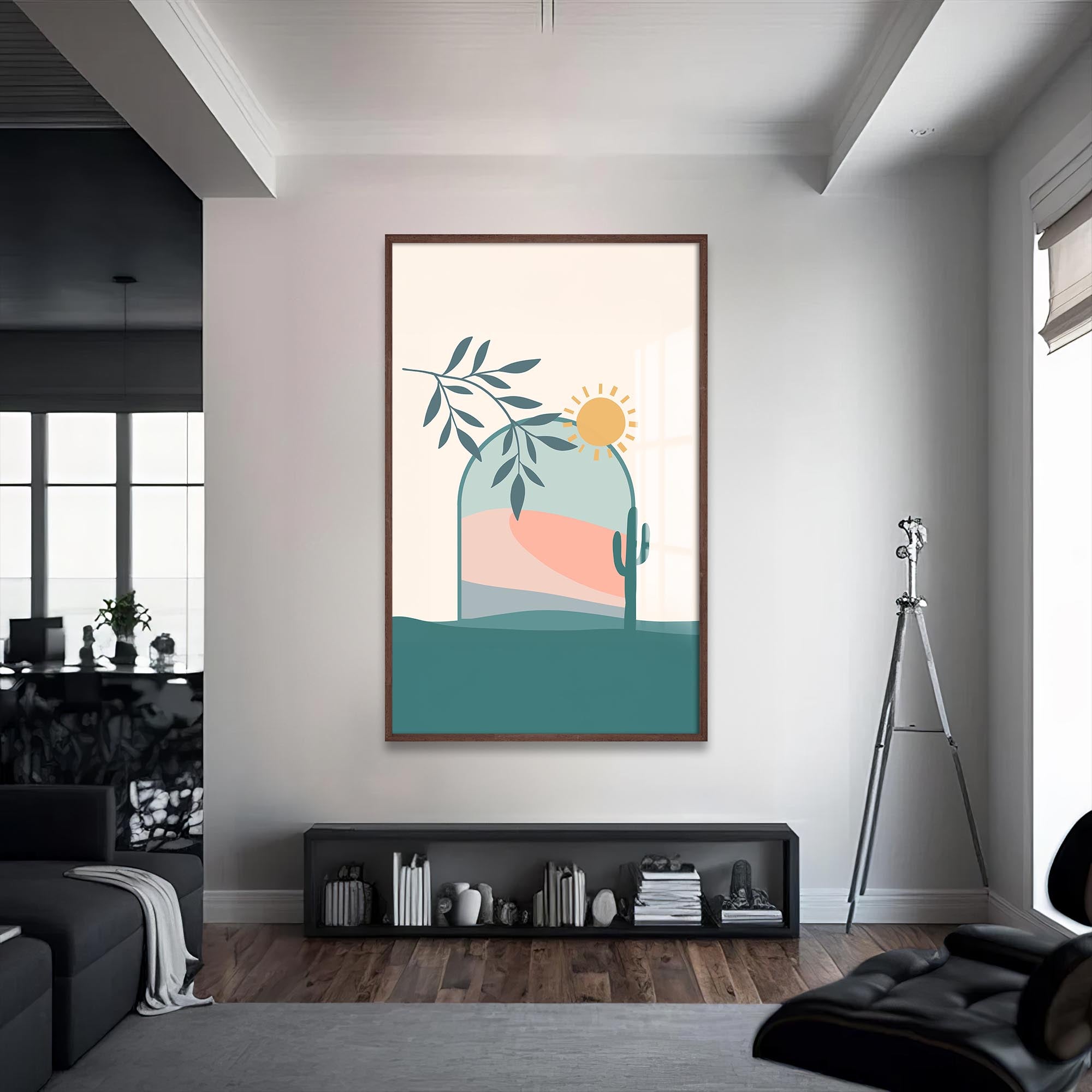 Desert Archscape– Bohemian Tempered Glass Wall Art