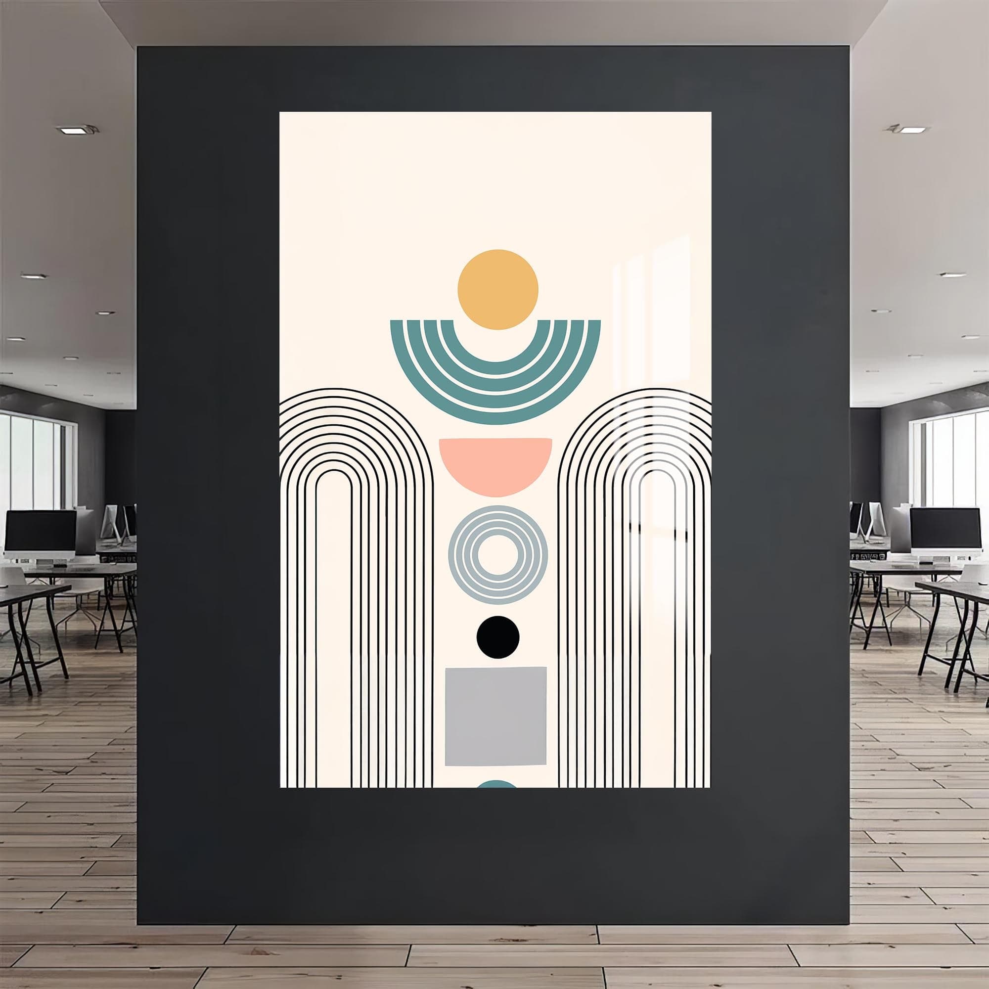 Artronauts Glass Print Solar Geometry– Bohemian Tempered Glass Wall Art