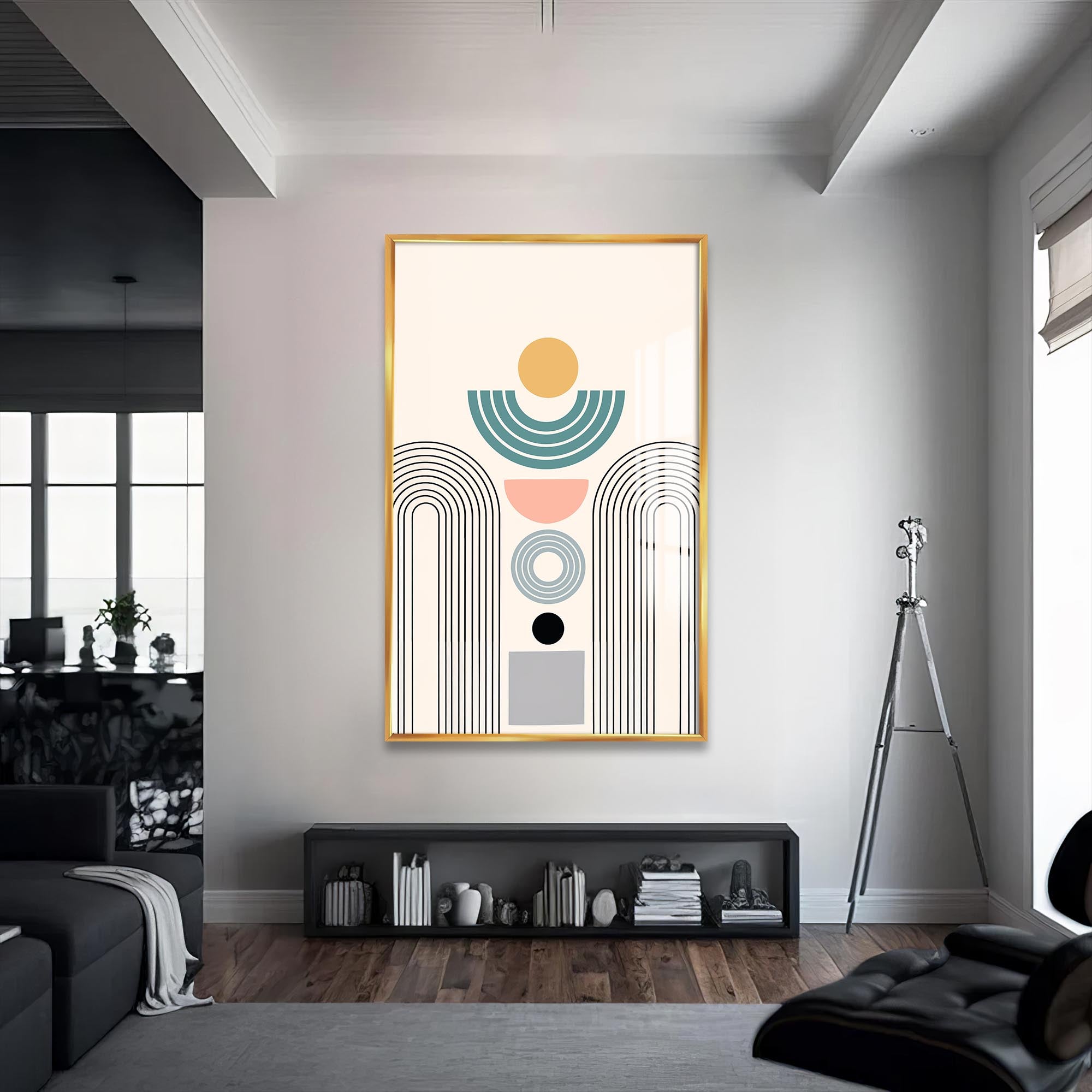 Solar Geometry– Bohemian Tempered Glass Wall Art