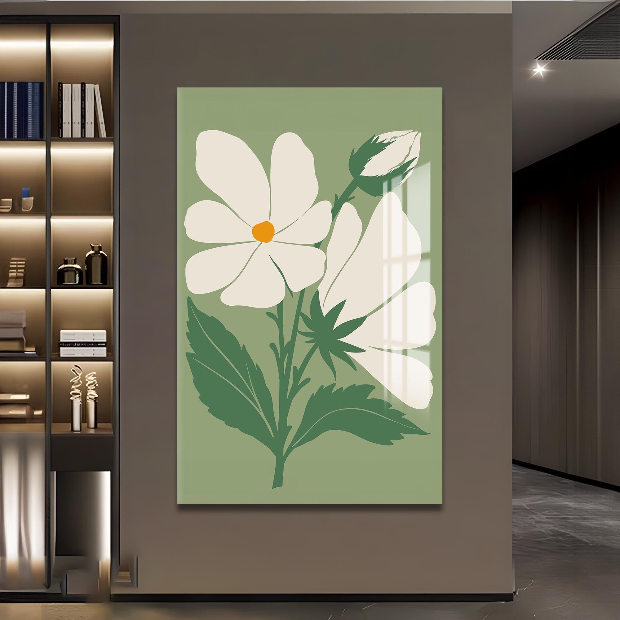 Artronauts Glass Print Sage Botanical Calm– Bohemian Tempered Glass Wall Art