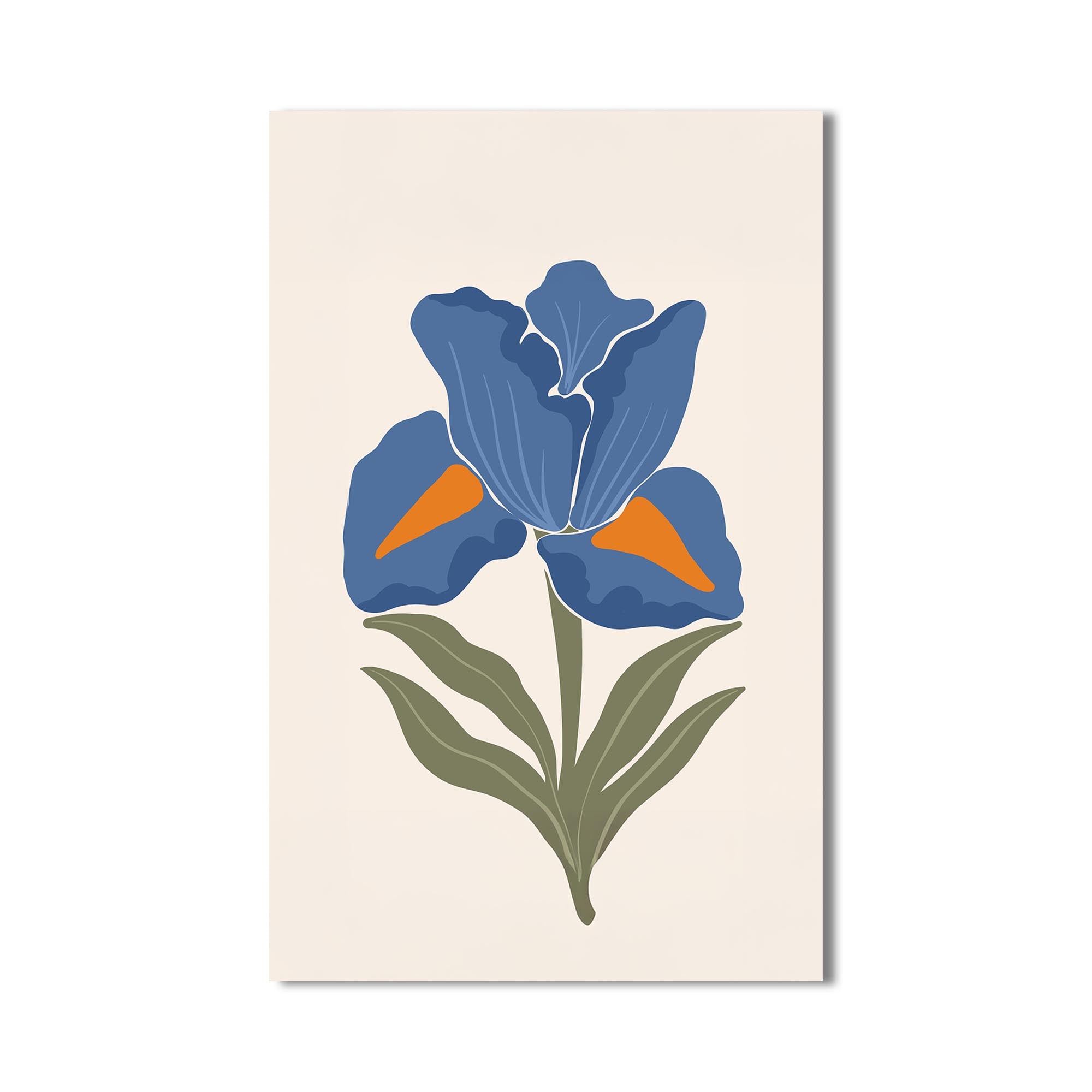 Blue Iris Calm– Bohemian Tempered Glass Wall Art