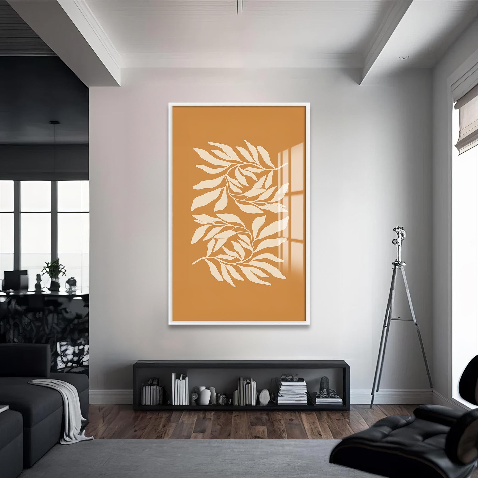 Artronauts Glass Print Golden Leaves– Bohemian Tempered Glass Wall Art