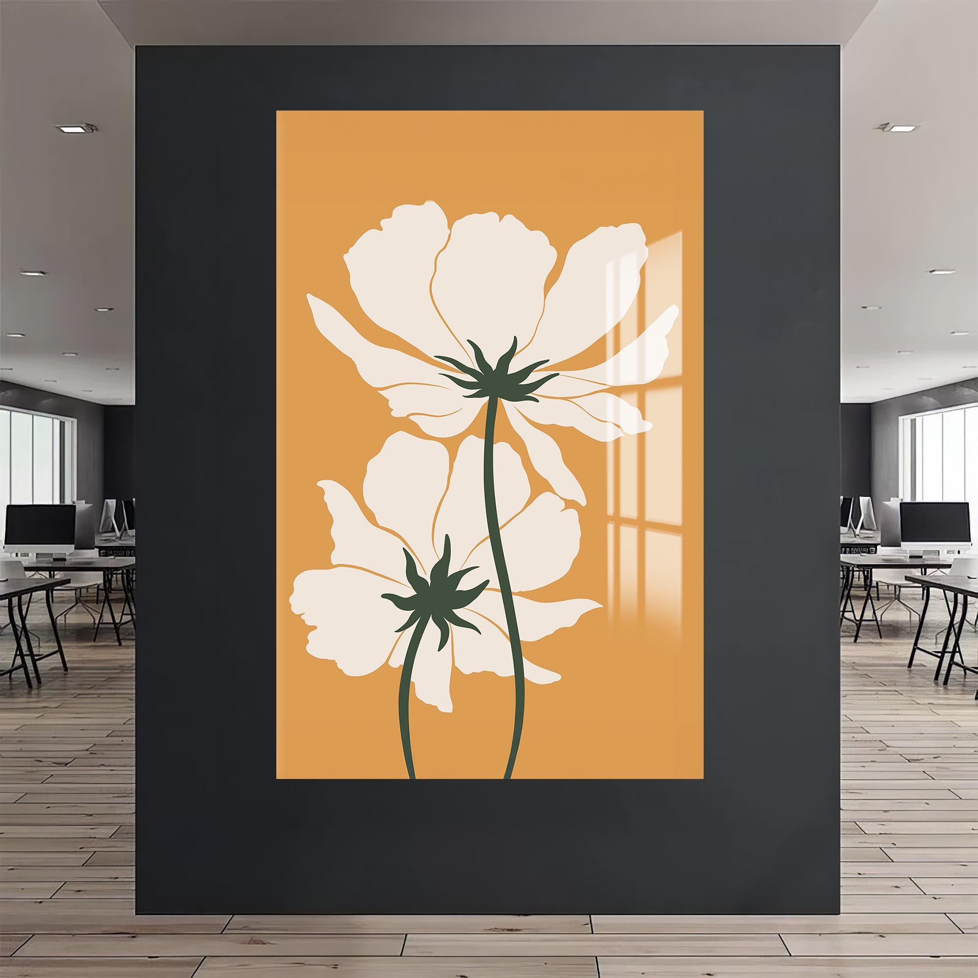 Artronauts Glass Print Golden Meadow Pair– Bohemian Tempered Glass Wall Art