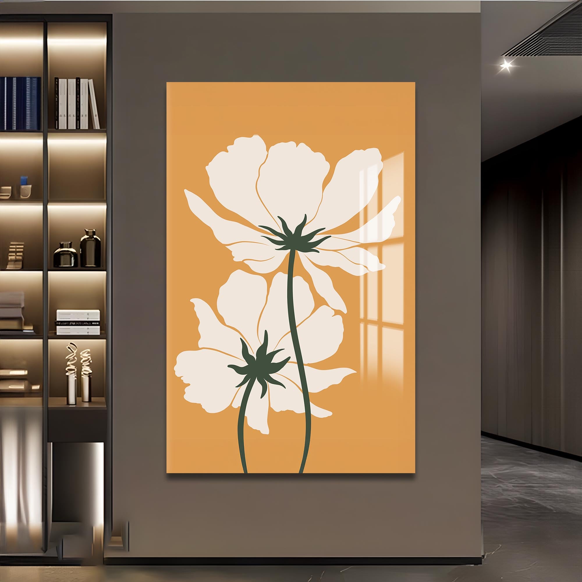 Artronauts Glass Print Golden Meadow Pair– Bohemian Tempered Glass Wall Art