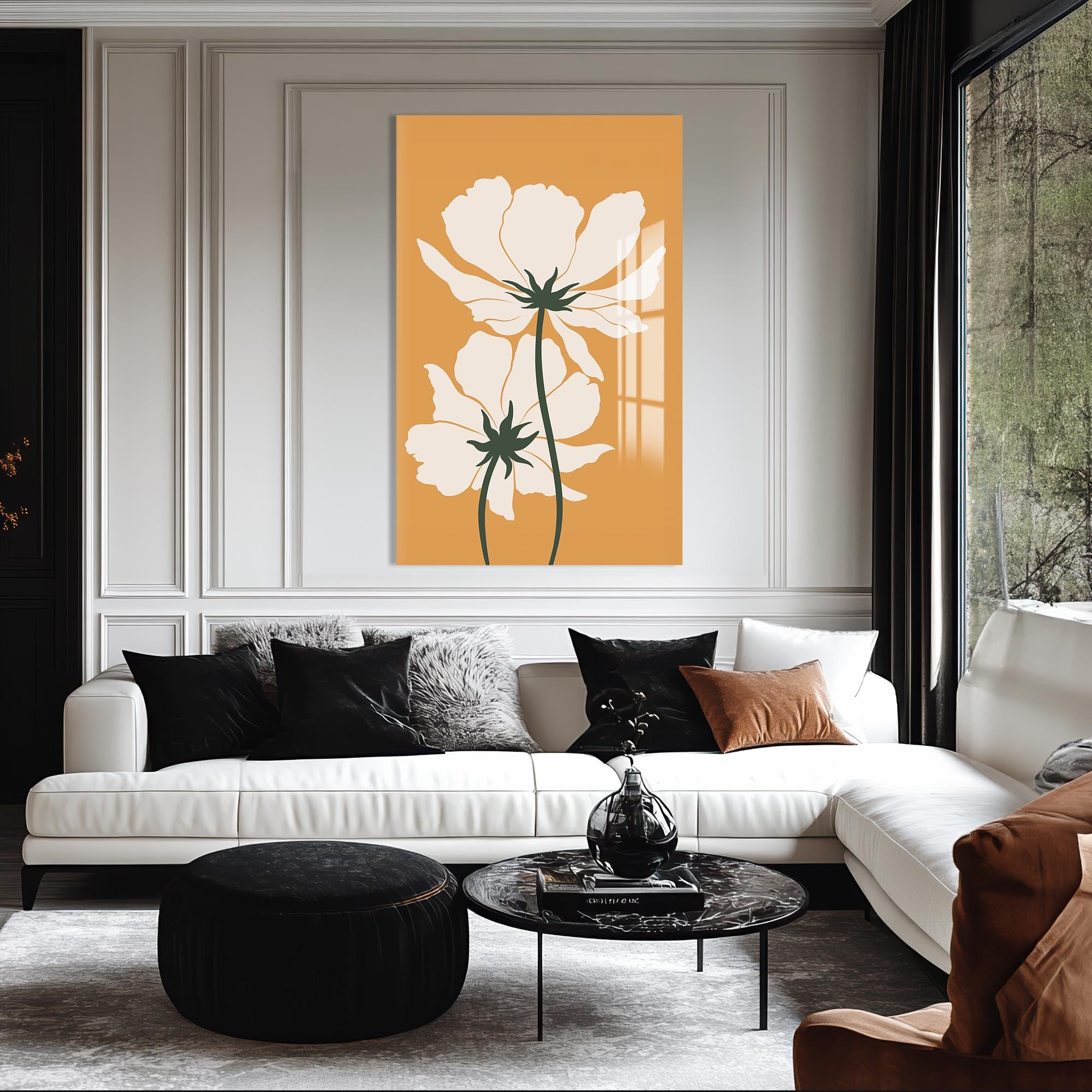 Artronauts Glass Print Golden Meadow Pair– Bohemian Tempered Glass Wall Art