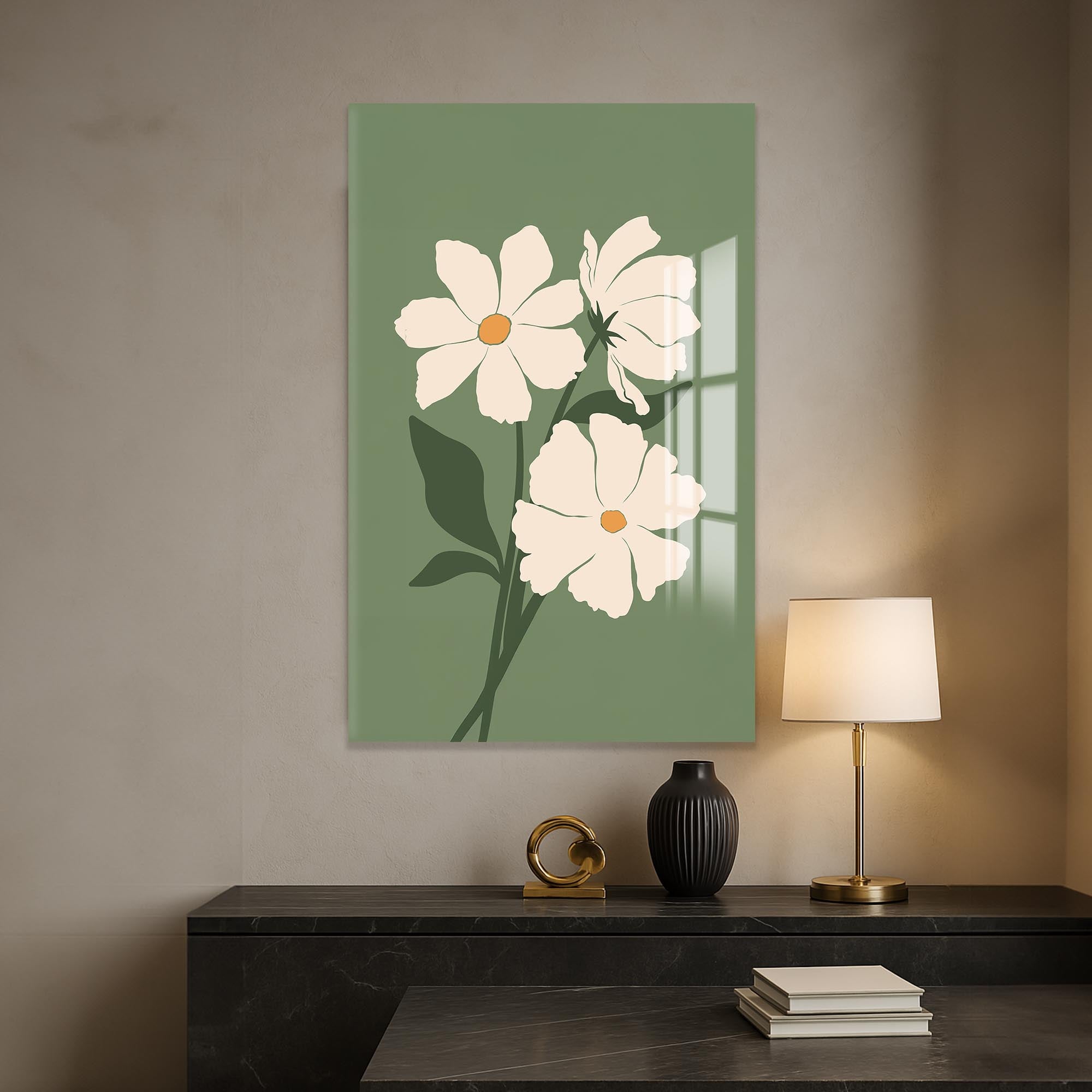 Wild Sage Flowers– Bohemian Tempered Glass Wall Art