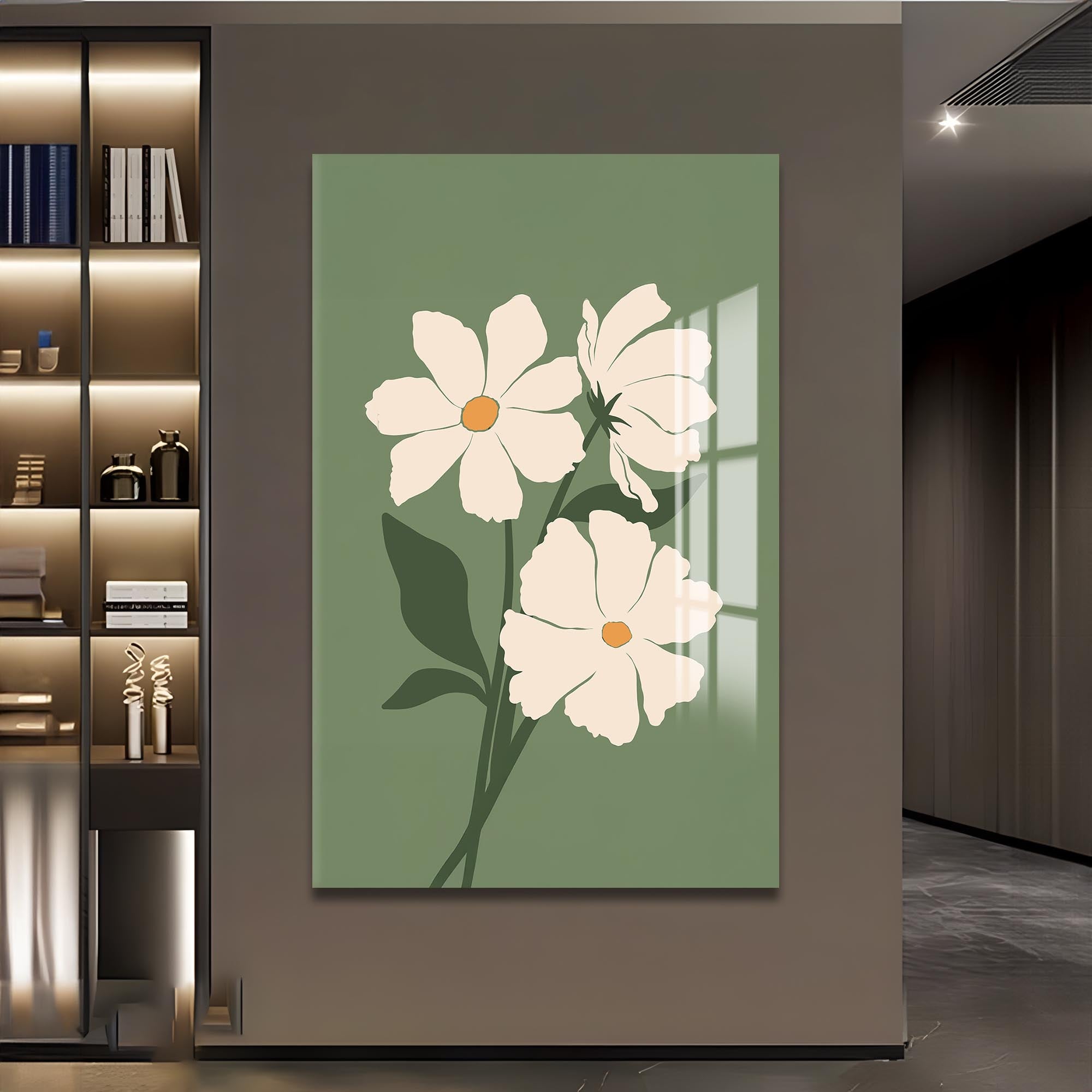 Wild Sage Flowers– Bohemian Tempered Glass Wall Art