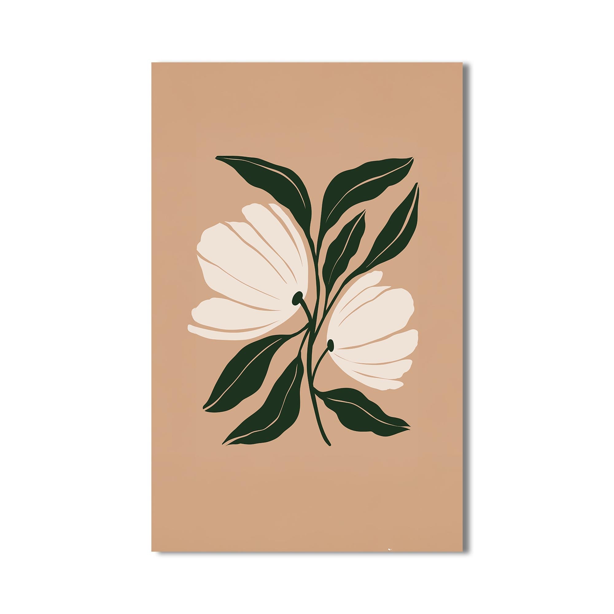 Twin Petal Balance– Bohemian Tempered Glass Wall Art