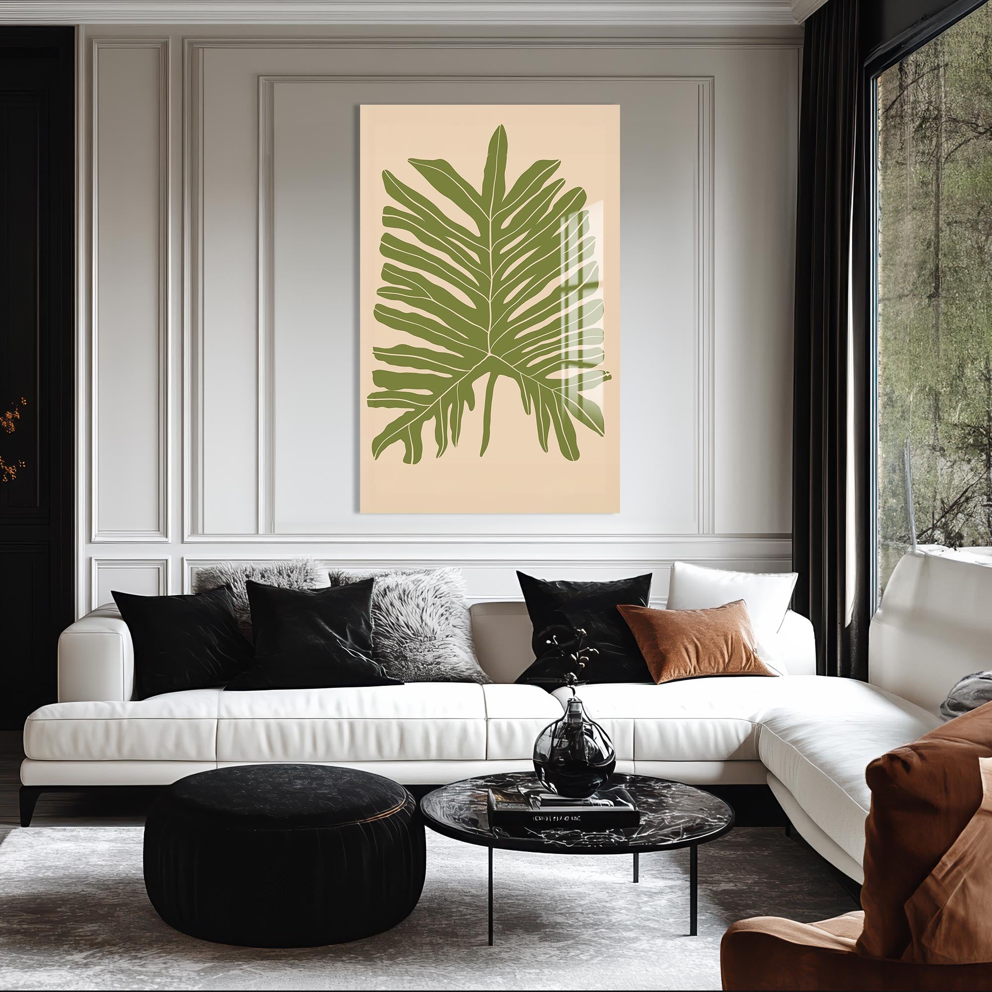 Artronauts Glass Print Green Fern Balance– Bohemian Tempered Glass Wall Art