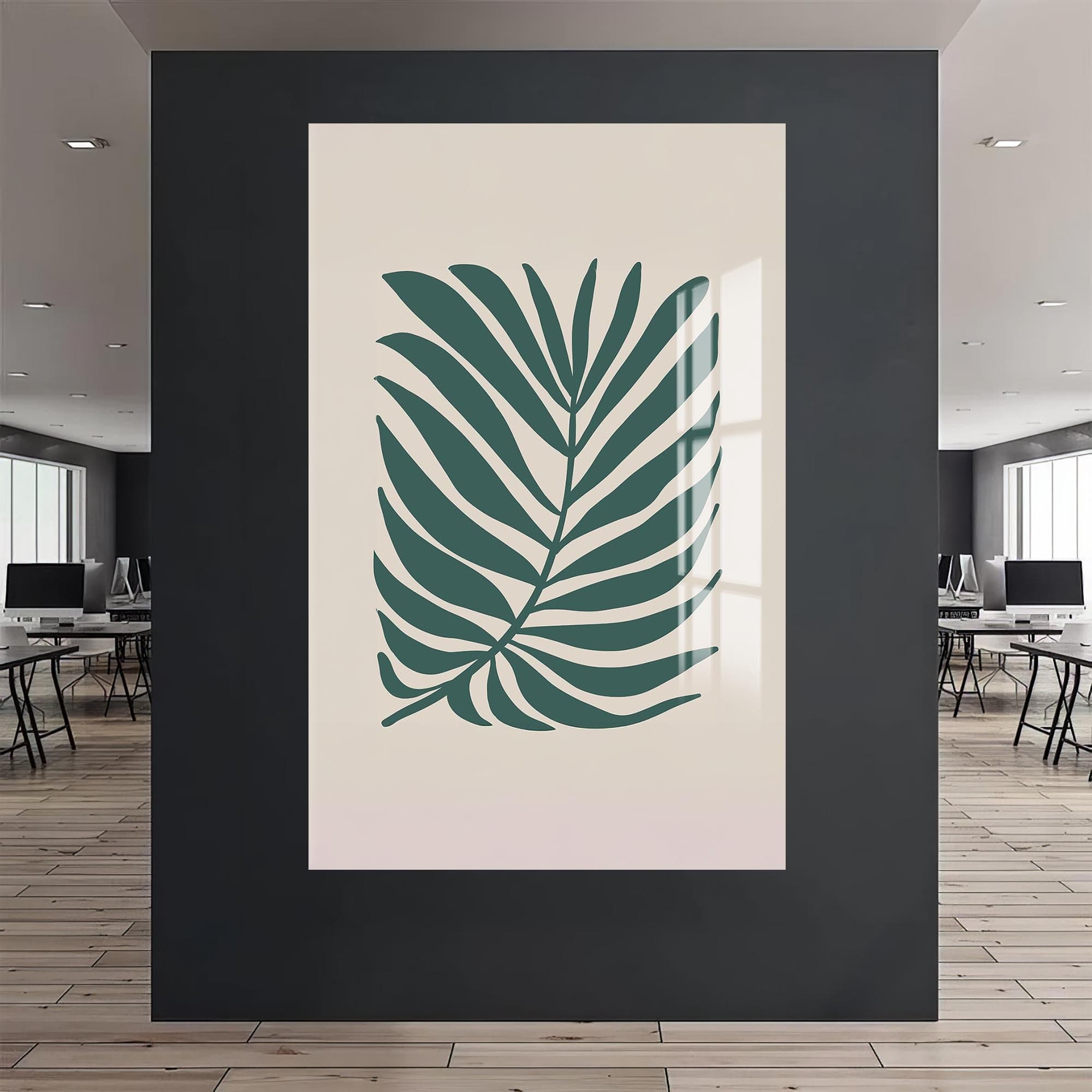 Artronauts Glass Print Teal Palm Grace– Bohemian Tempered Glass Wall Art