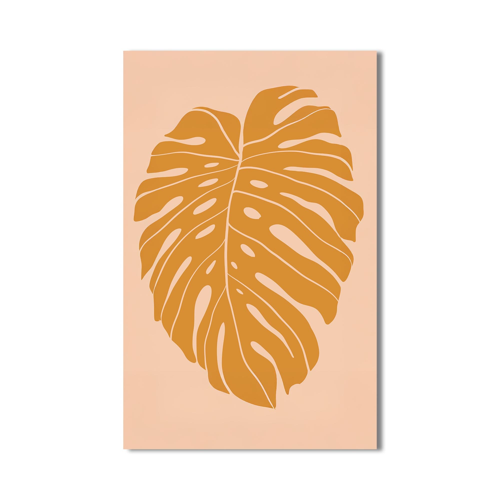 Artronauts Glass Print Golden Monstera– Bohemian Tempered Glass Wall Art