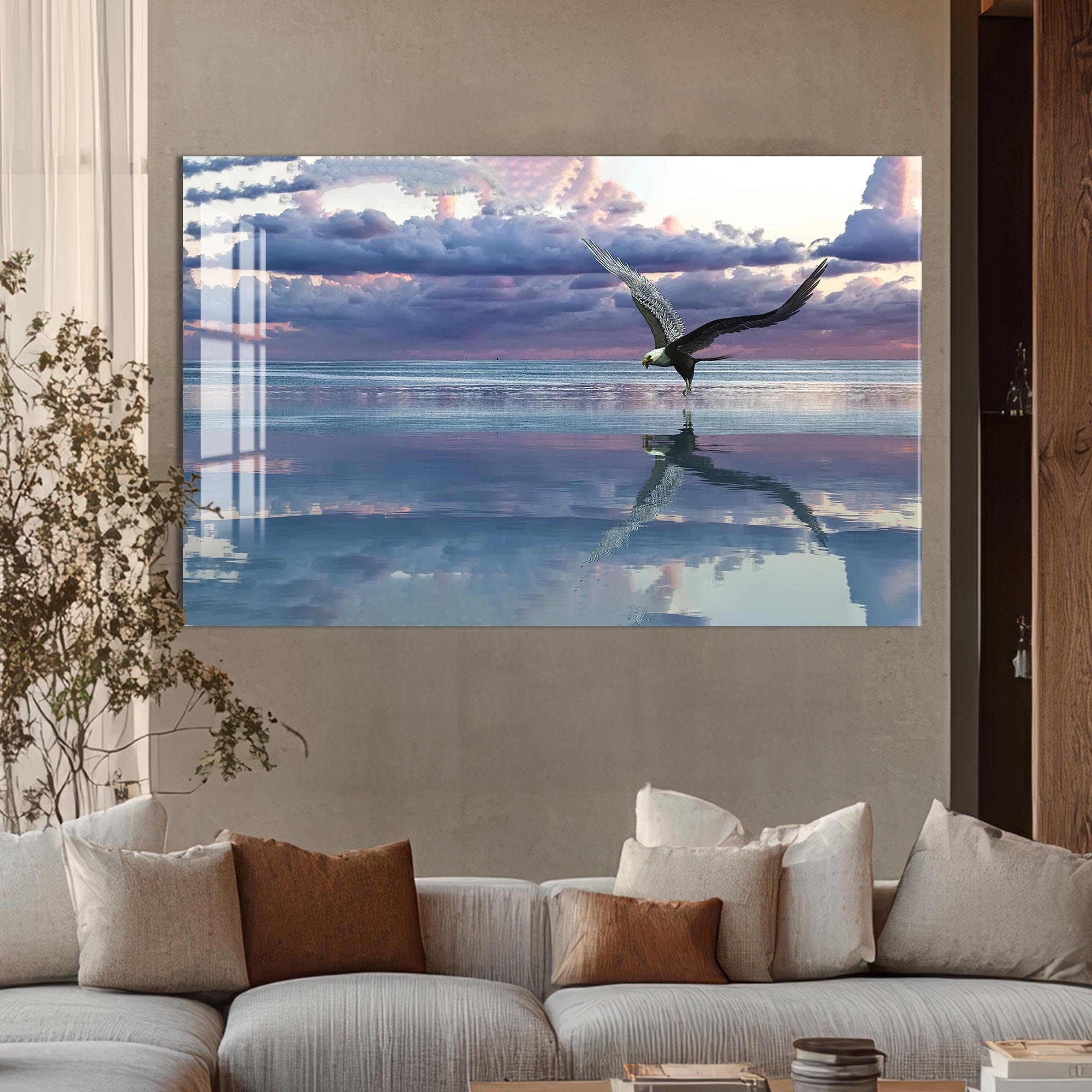 Artronauts Glass Print Sunset Flight – Animal Tempered Glass Wall Art
