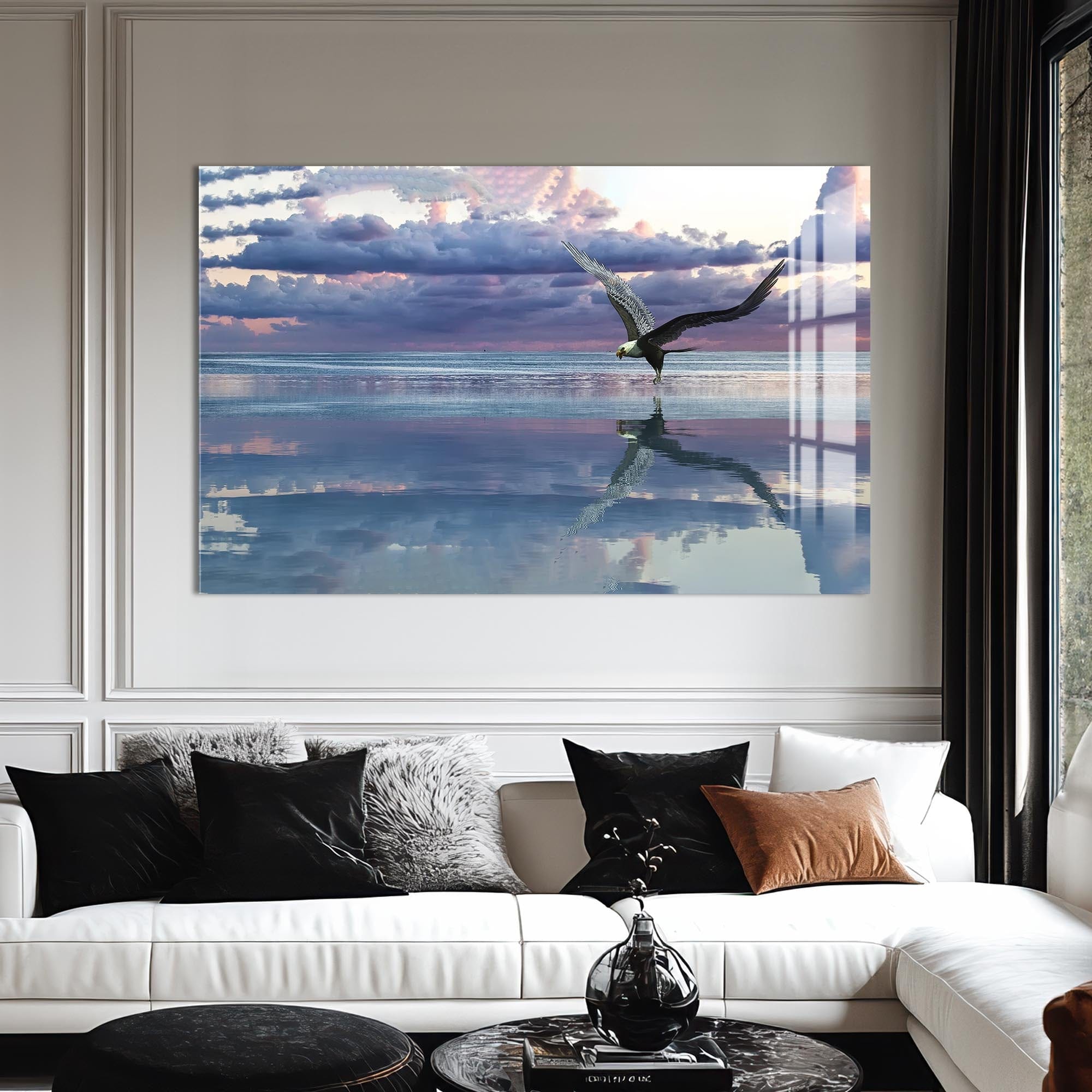 Artronauts Glass Print Sunset Flight – Animal Tempered Glass Wall Art