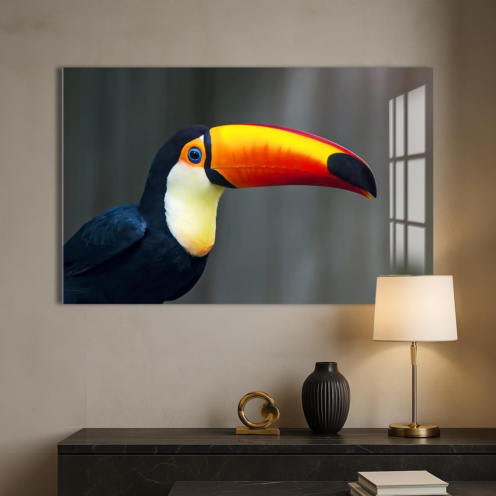 Artronauts Glass Print Toucan Splash – Animal Tempered Glass Wall Art