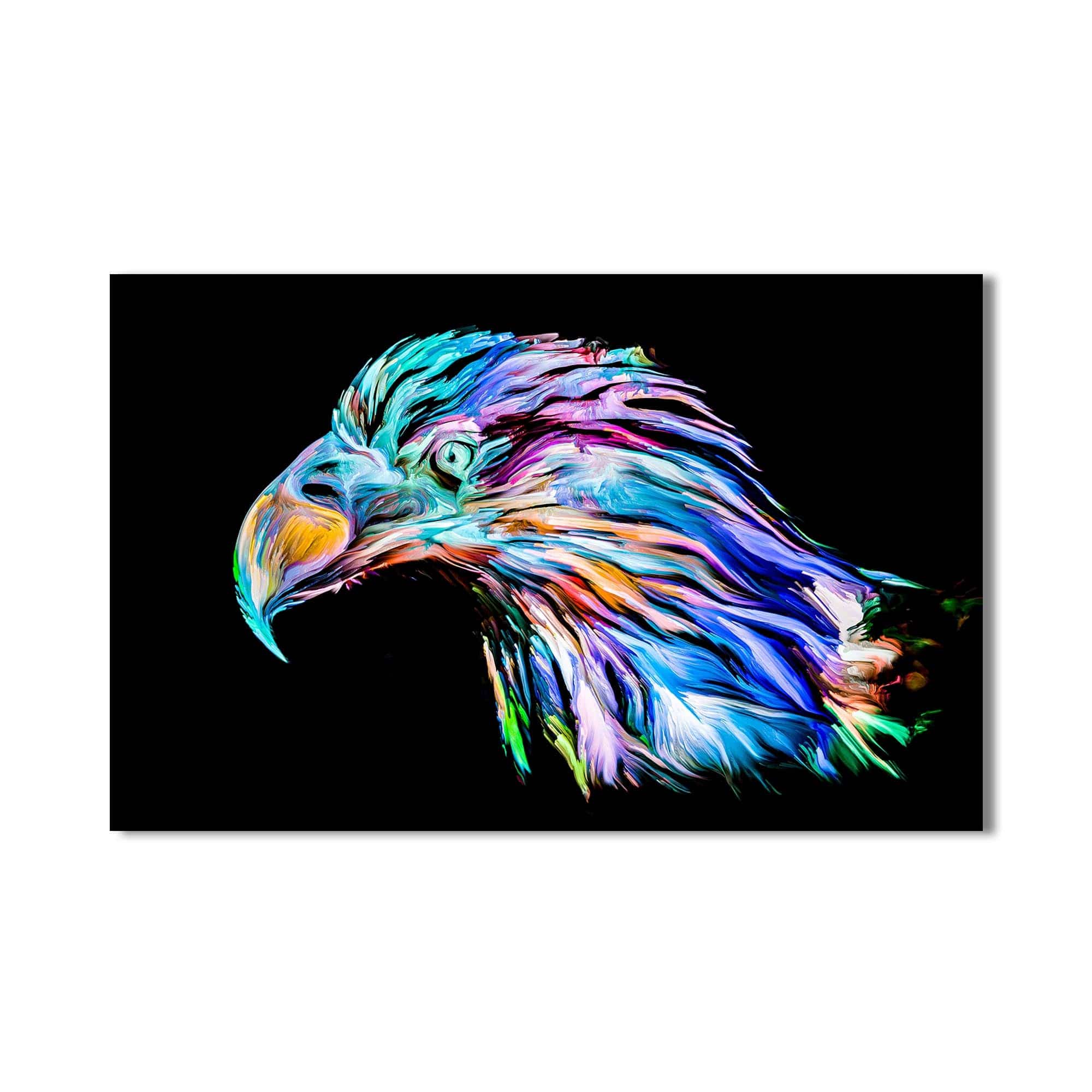 Artronauts Glass Print Colour Splash Eagle Portrait – Animal Tempered Glass Wall Art
