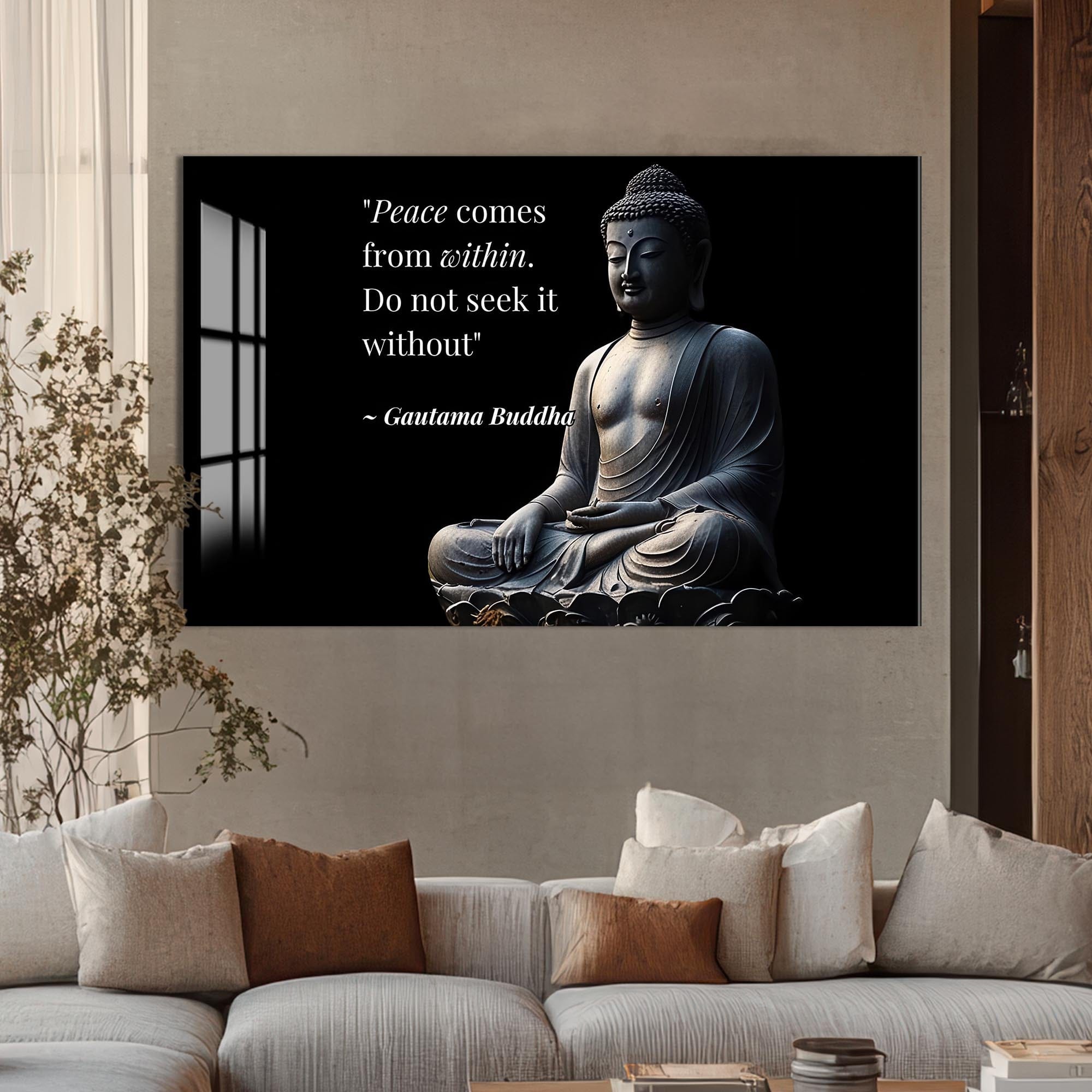 Artronauts Glass Print Inner Peace- Buddhism Tempered Glass Wall Art