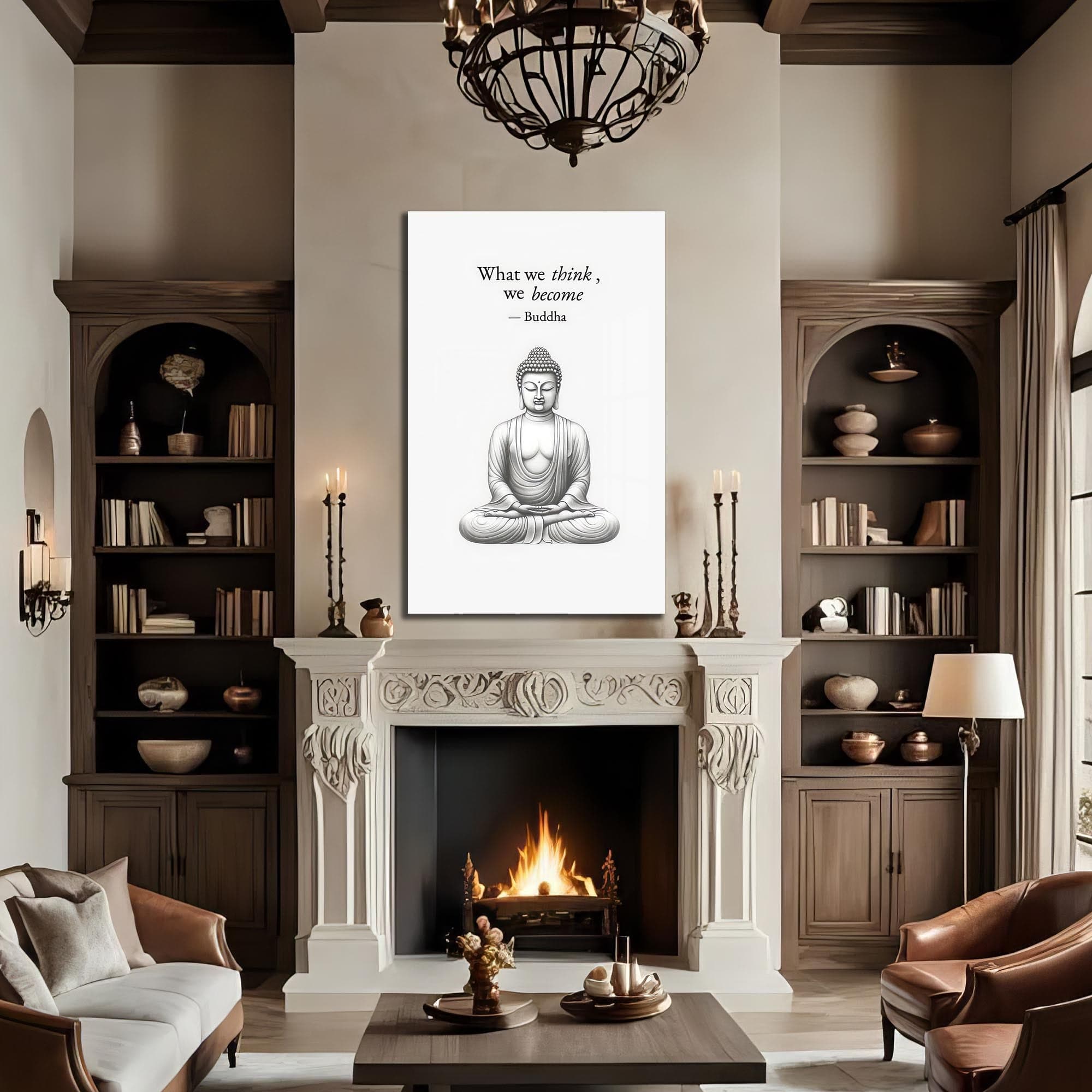 Artronauts Glass Print Mind Becomes- Buddhism Tempered Glass Wall Art