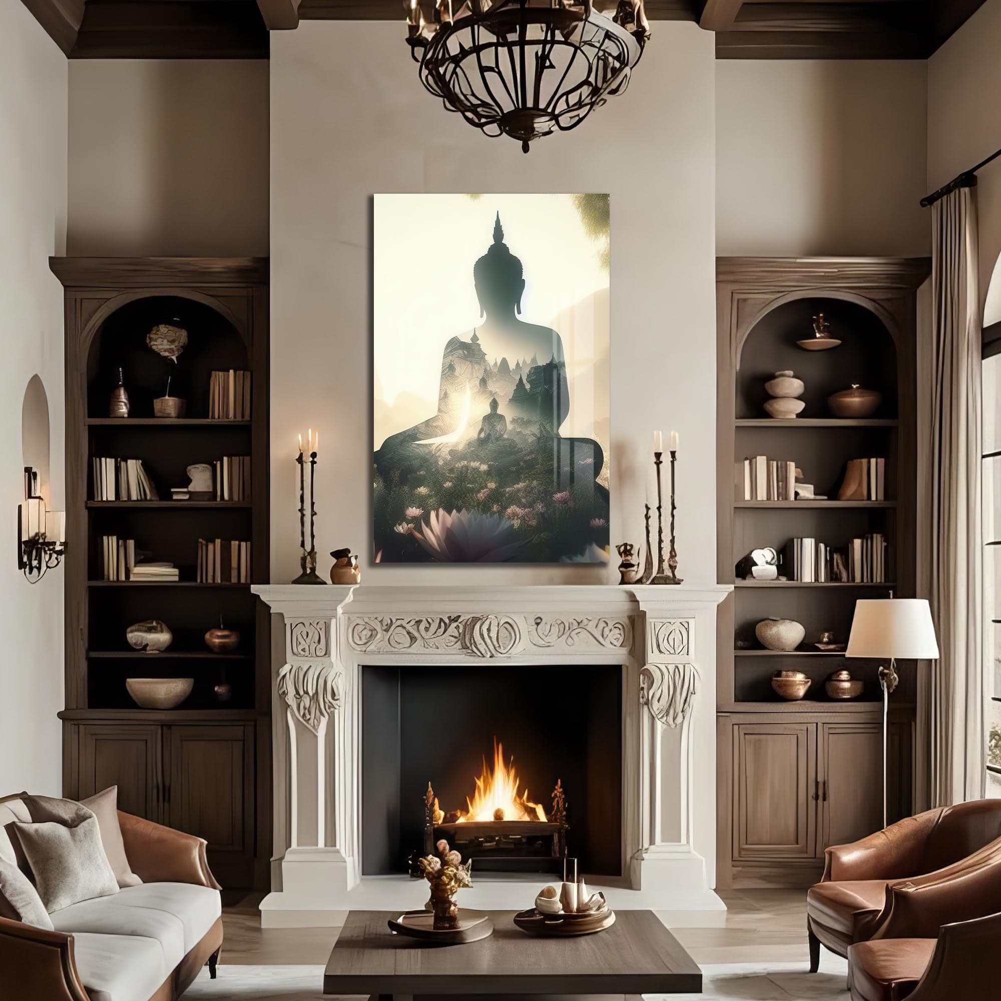 Artronauts Glass Print Inner Realm- Buddhism Tempered Glass Wall Art