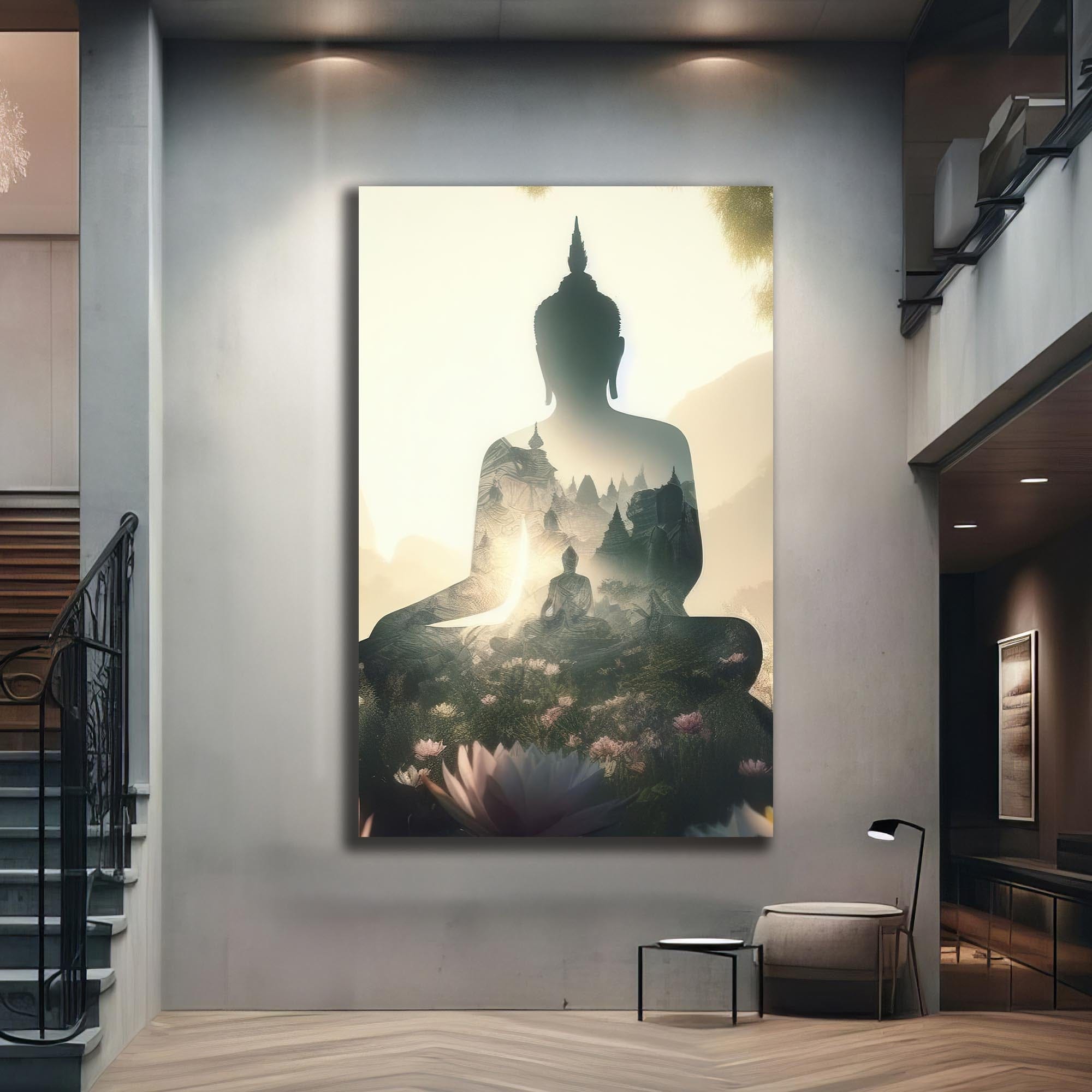 Artronauts Glass Print Inner Realm- Buddhism Tempered Glass Wall Art
