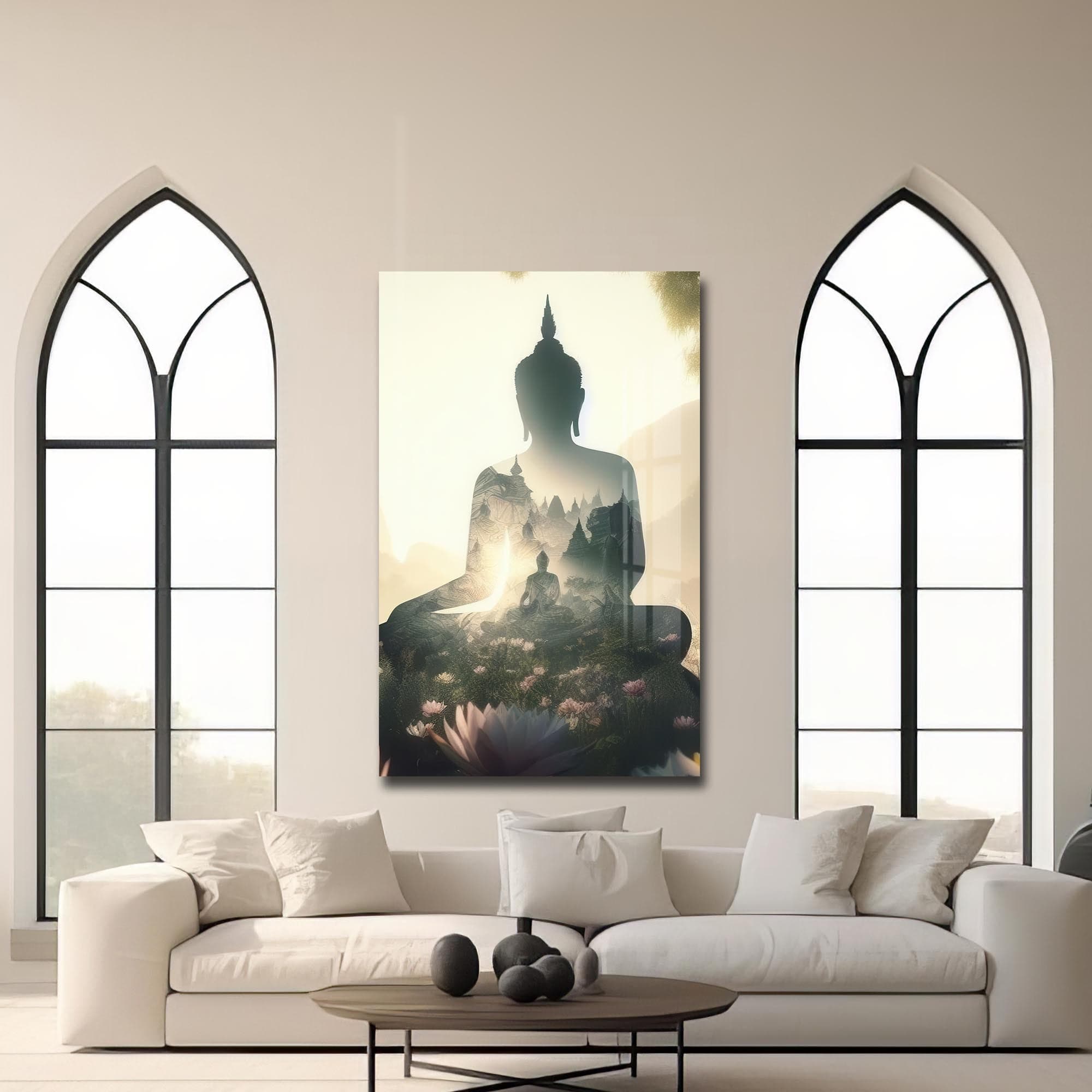 Artronauts Glass Print Inner Realm- Buddhism Tempered Glass Wall Art