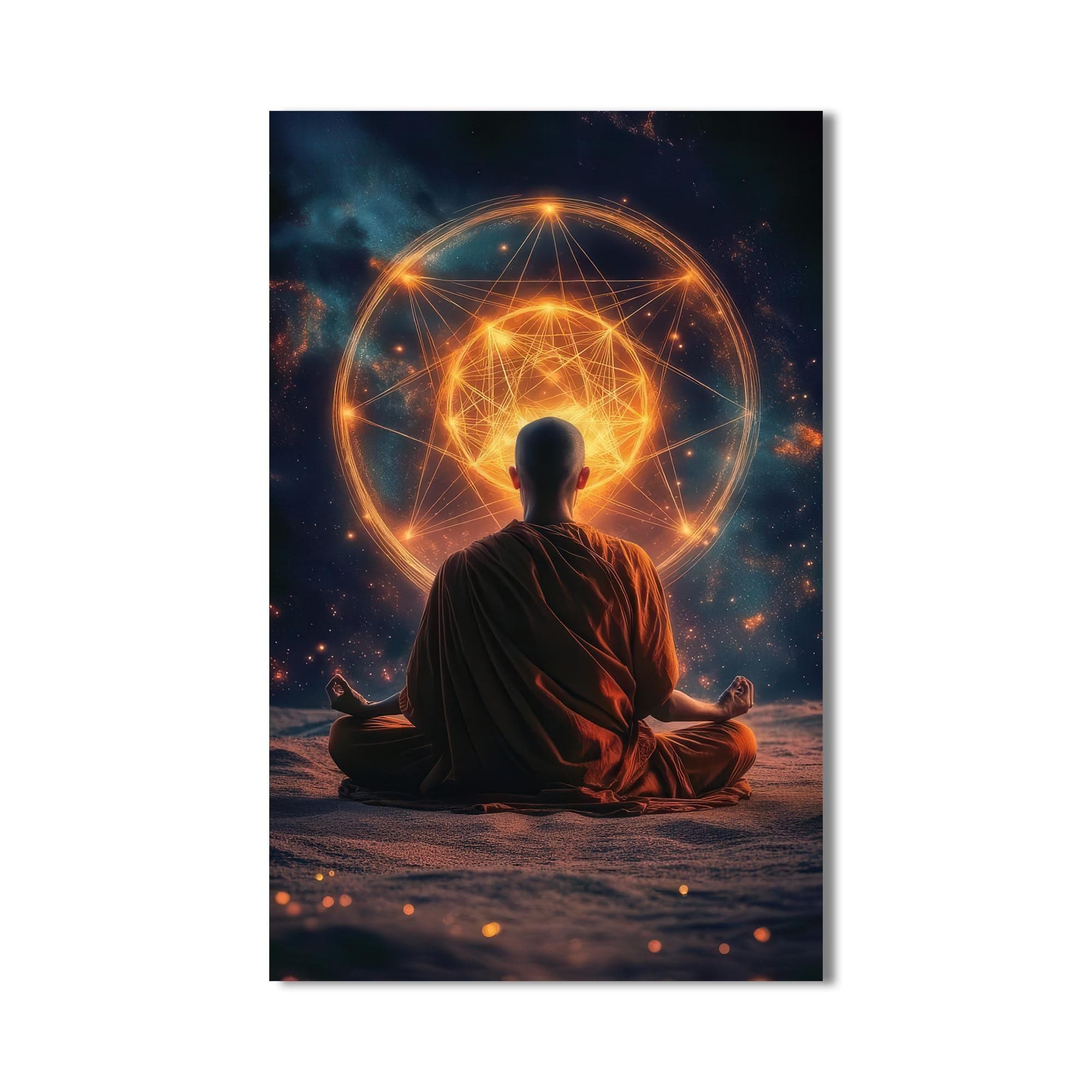 Artronauts Glass Print Sacred Geometry Mind- Buddhism Tempered Glass Wall Art