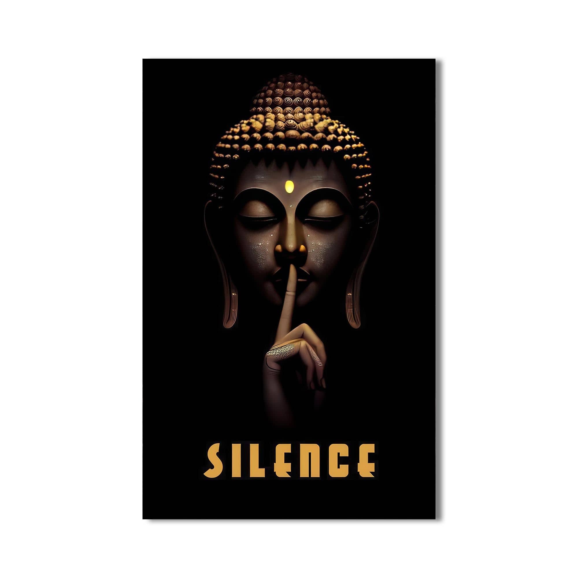 Artronauts Glass Print Whisper of Silence- Buddhism Tempered Glass Wall Art