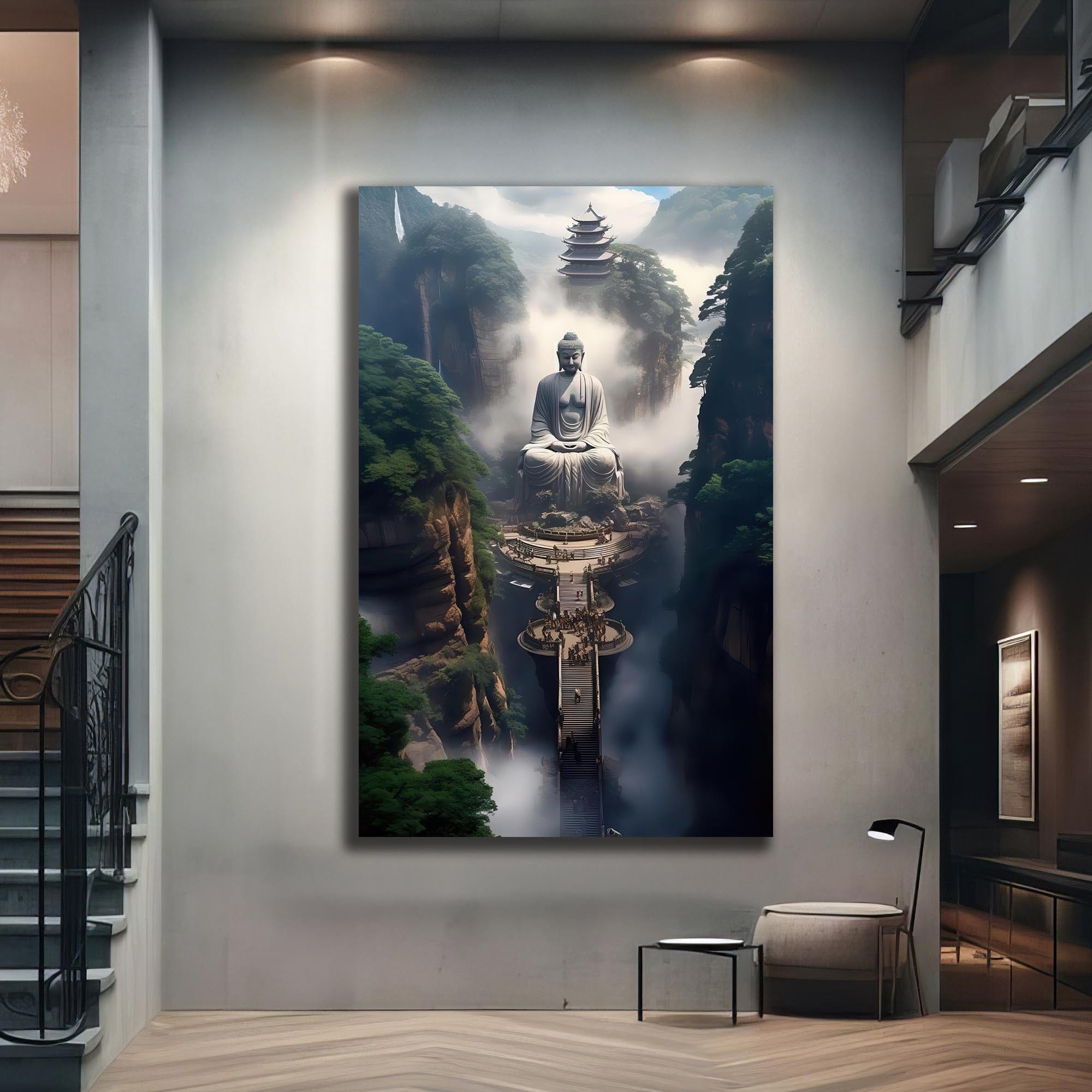 Artronauts Glass Print Path to Awakening- Buddhism Tempered Glass Wall Art