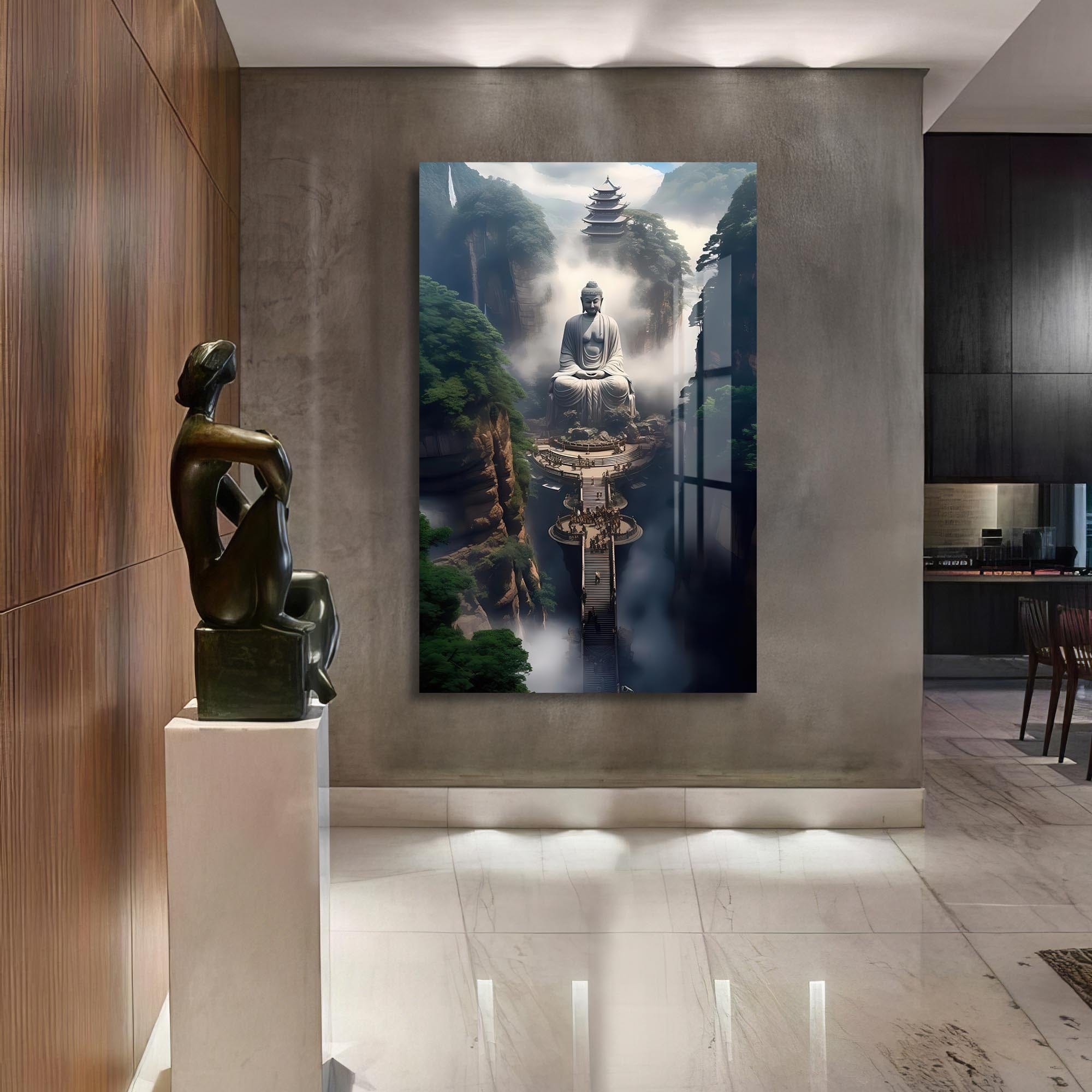 Artronauts Glass Print Path to Awakening- Buddhism Tempered Glass Wall Art