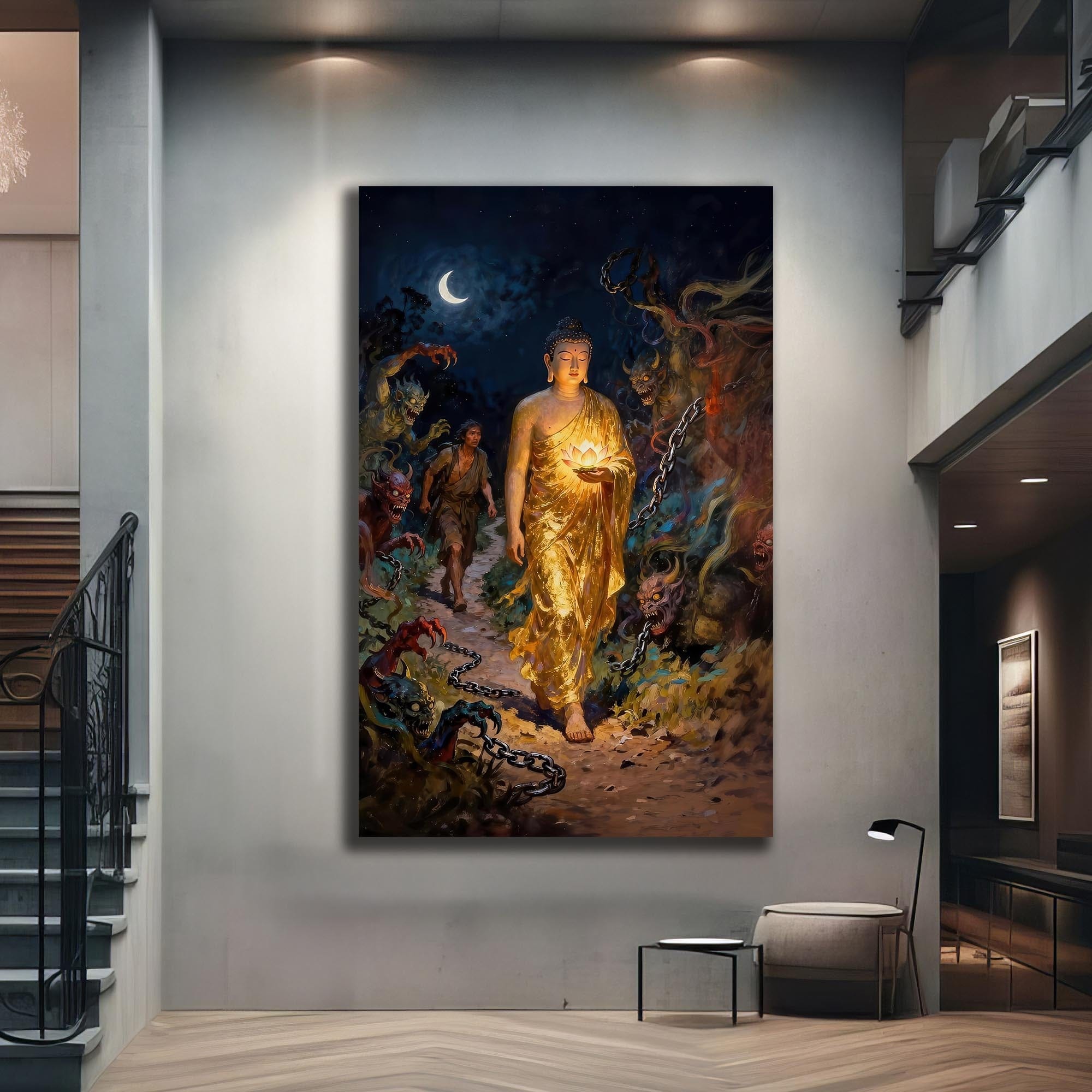 Artronauts Glass Print Lotus Within- Buddhism Tempered Glass Wall Art