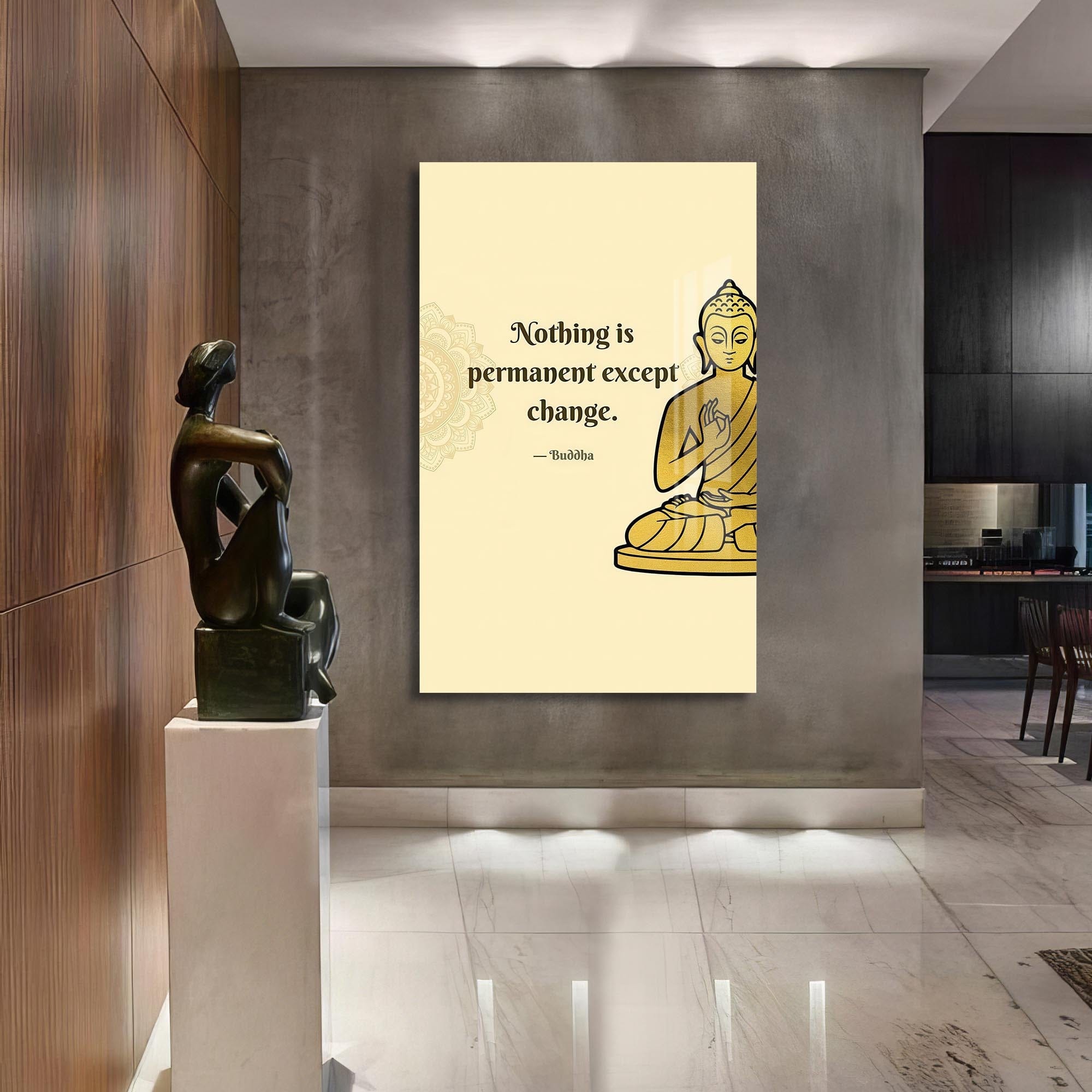 Artronauts Glass Print Impermanence- Buddhism Tempered Glass Wall Art
