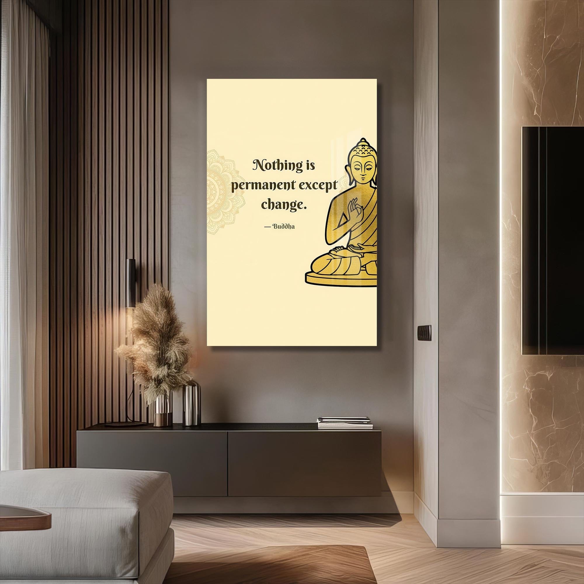 Artronauts Glass Print Impermanence- Buddhism Tempered Glass Wall Art