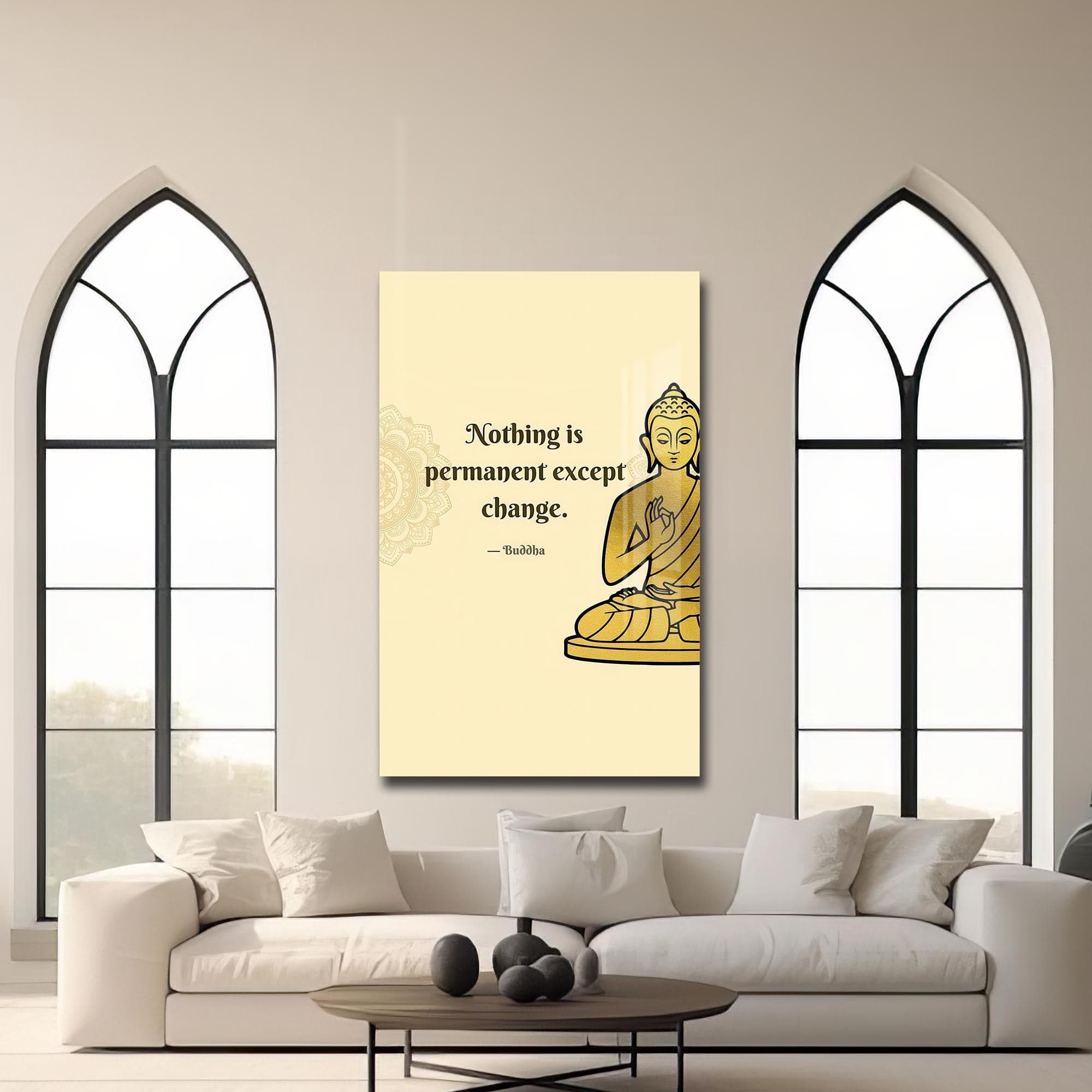 Artronauts Glass Print Impermanence- Buddhism Tempered Glass Wall Art