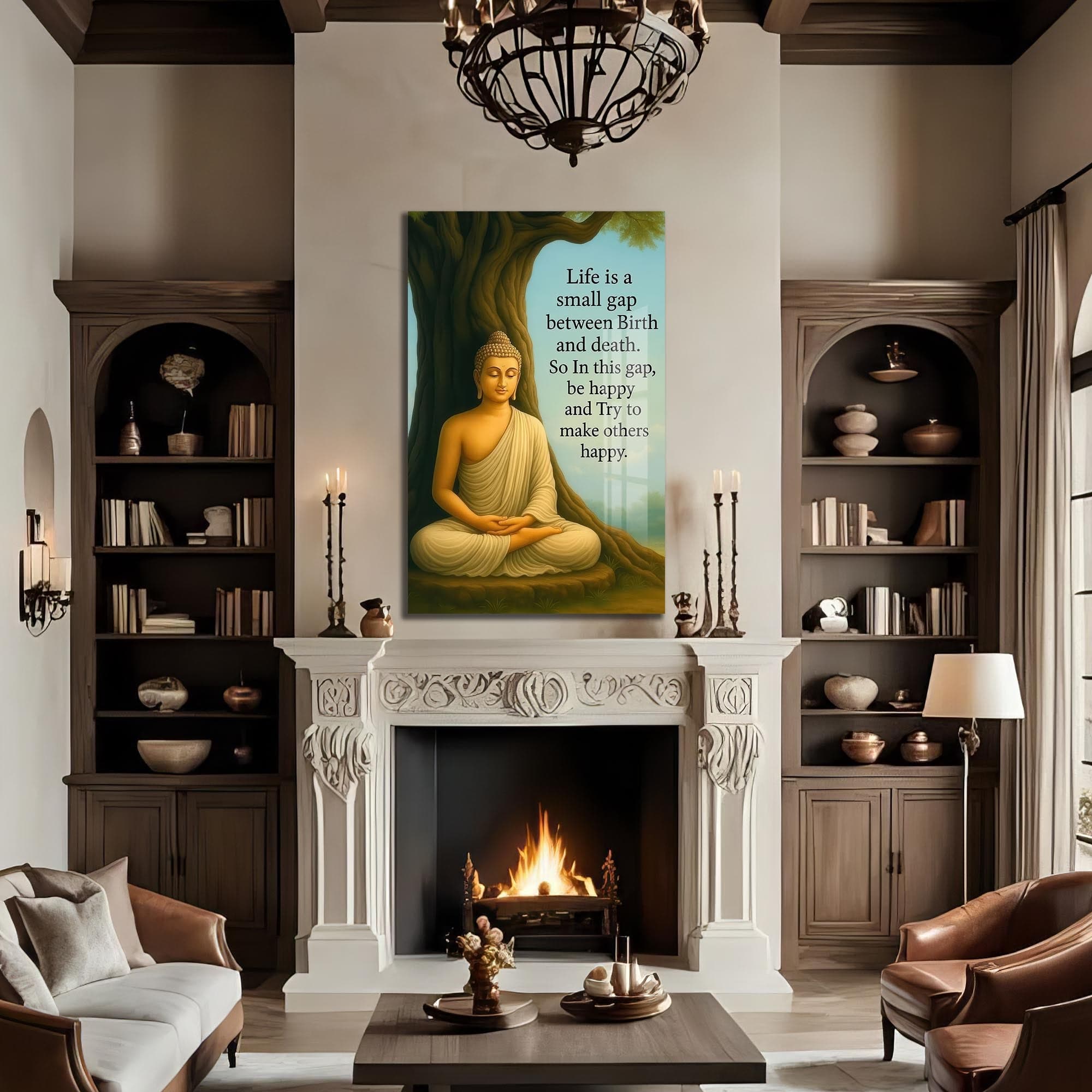 Artronauts Glass Print Eternal Lotus- Buddhism Tempered Glass Wall Art