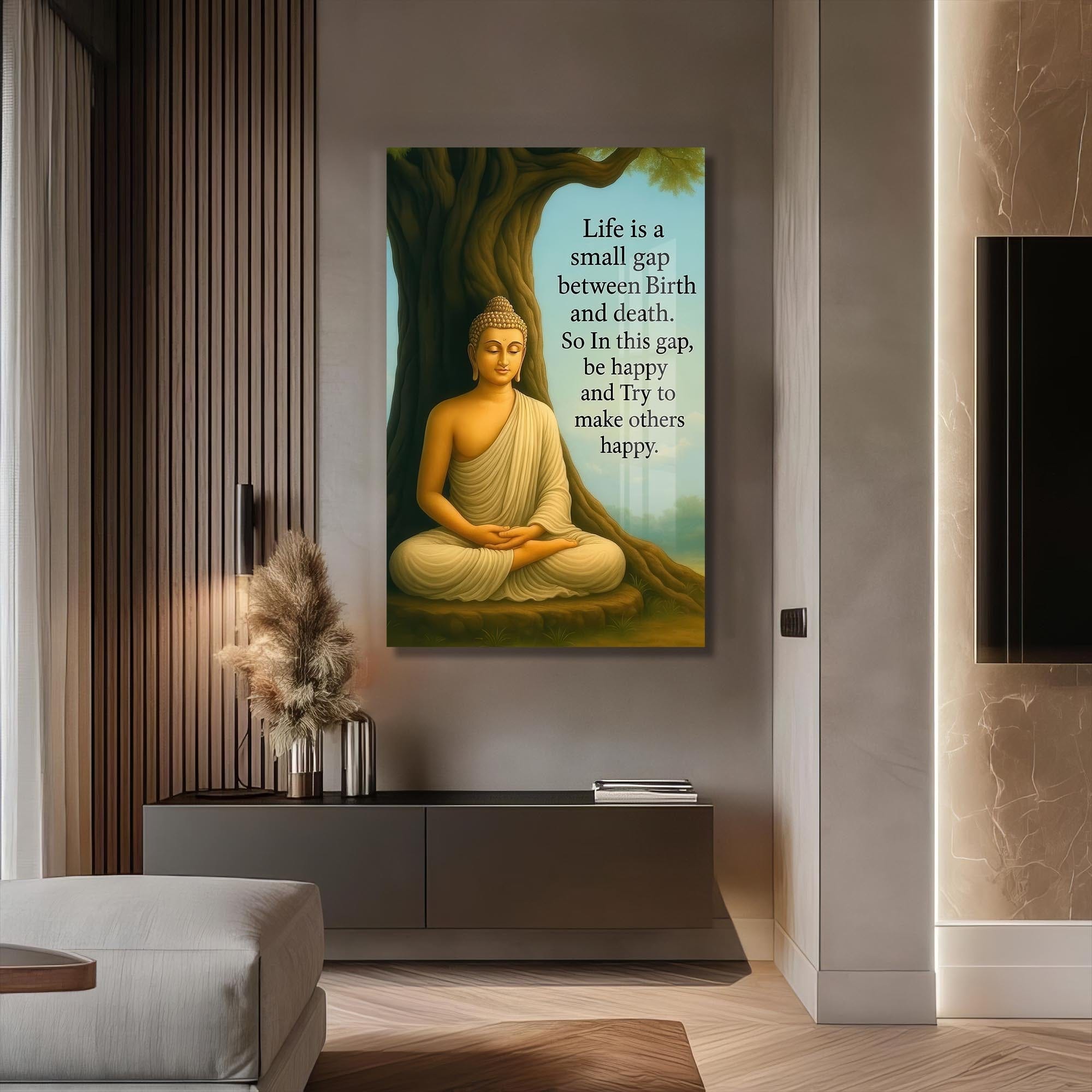 Artronauts Glass Print Eternal Lotus- Buddhism Tempered Glass Wall Art